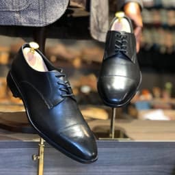 Giày Tây Santoni NS Derby Captoe - Đen/ Nâu