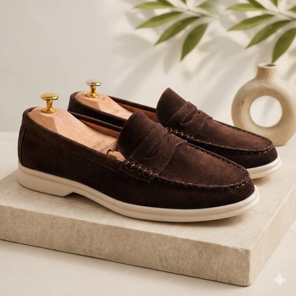 Giày Santoni Suede Loafer