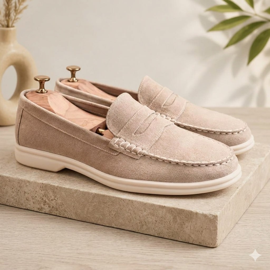 Giày Santoni Suede Loafer