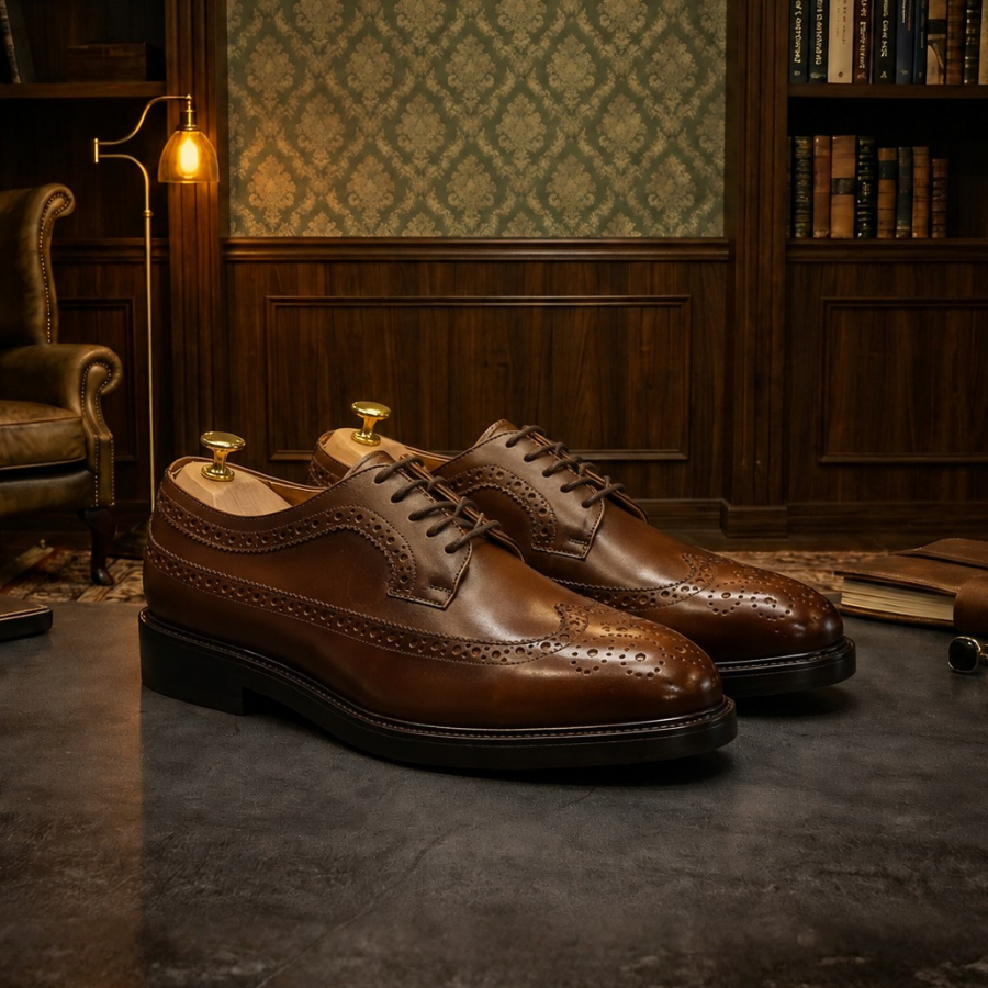 Giày Beckman Derby Longwing FullBrogue