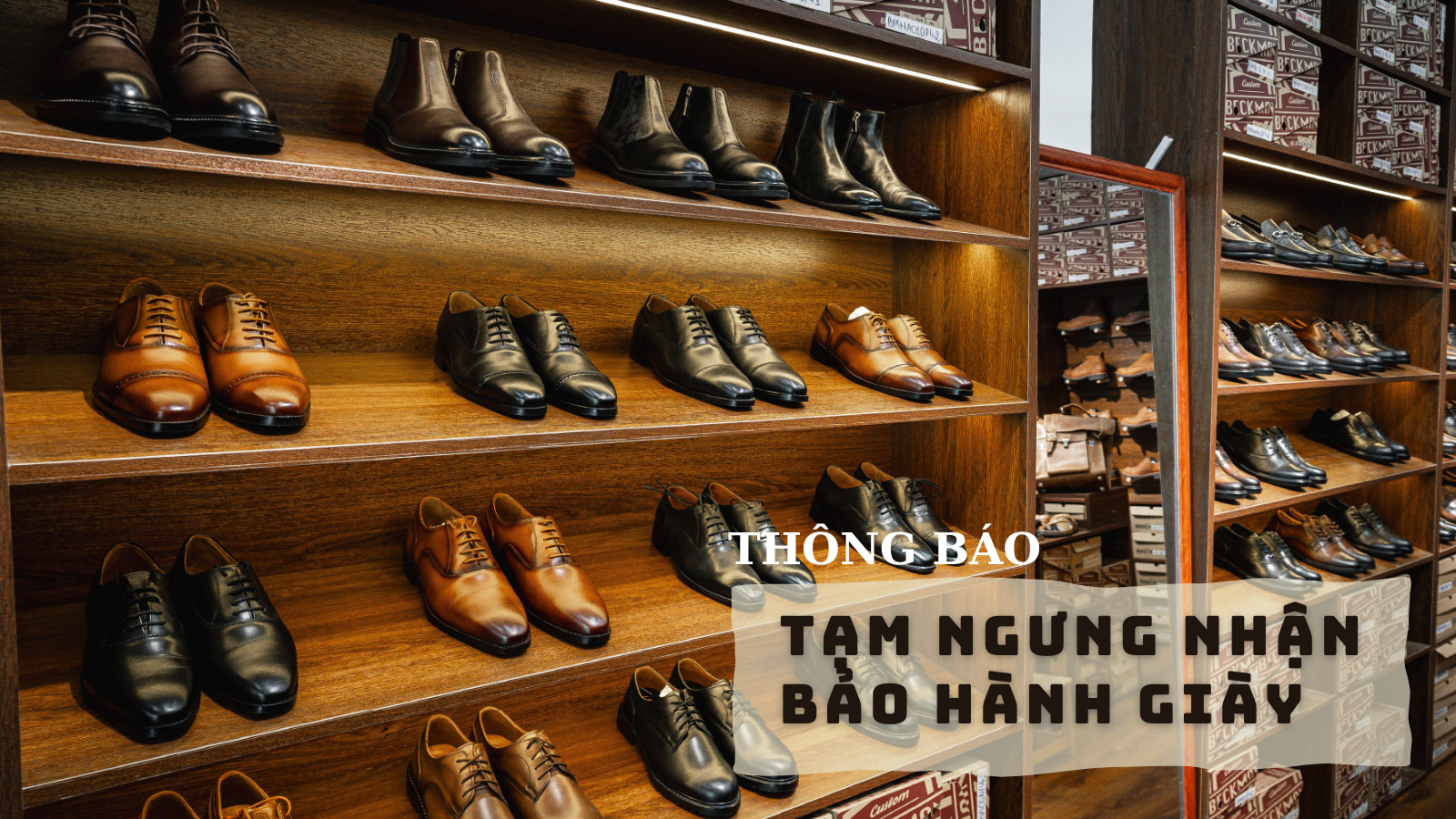Thông báo tạm ngưng bảo hành giày Tết 2025