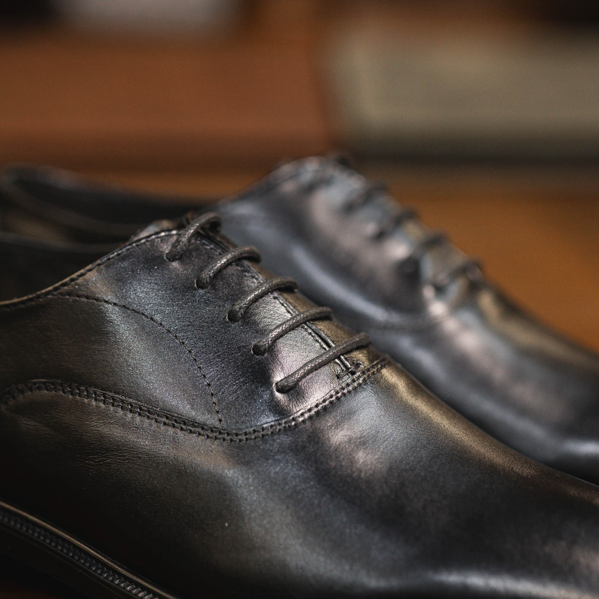 Giày Tây Beckman Oxford Trơn - Đen 4