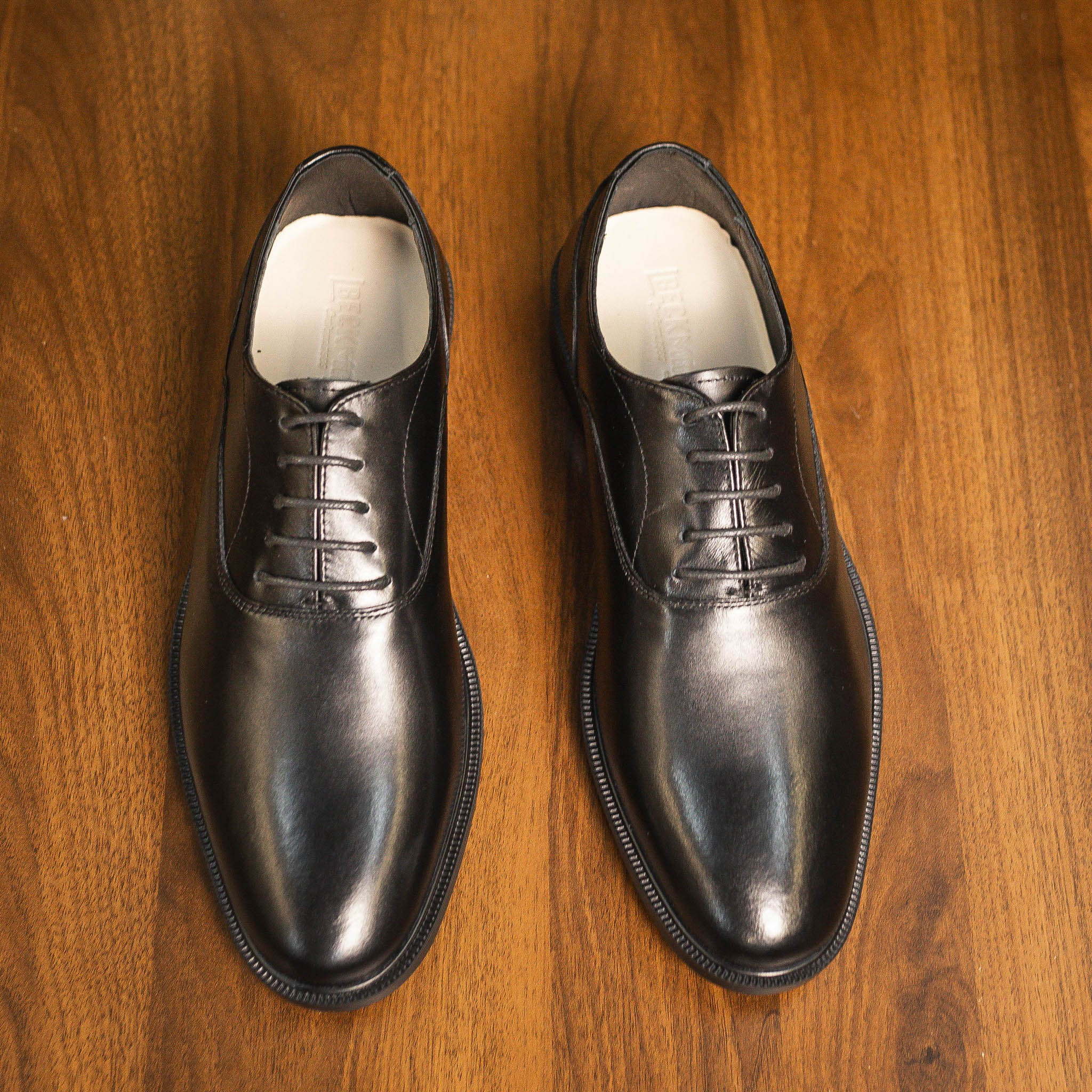 Giày Tây Beckman Oxford Trơn - Đen 5