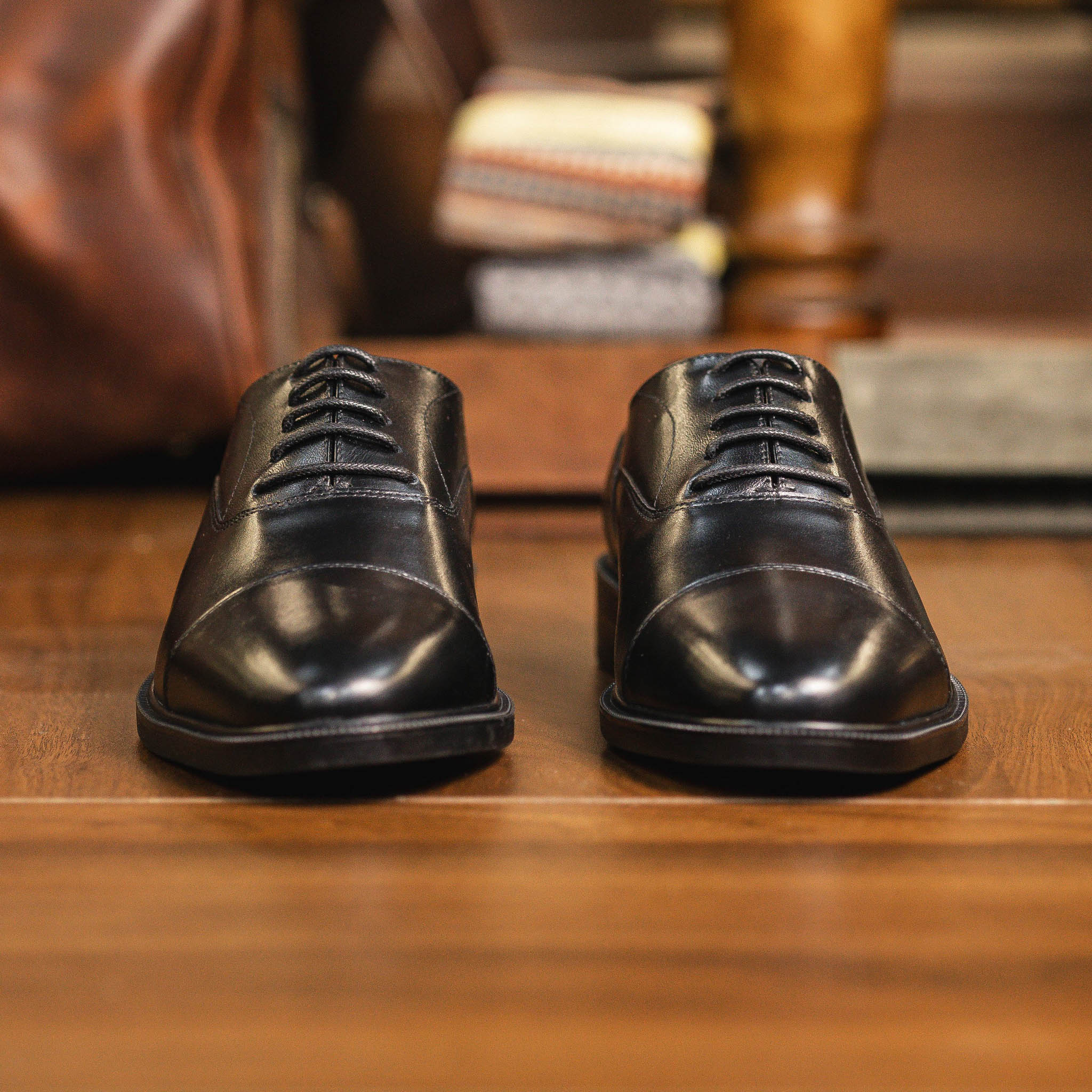 Giày Beckman Oxford Captoe - Đen 14