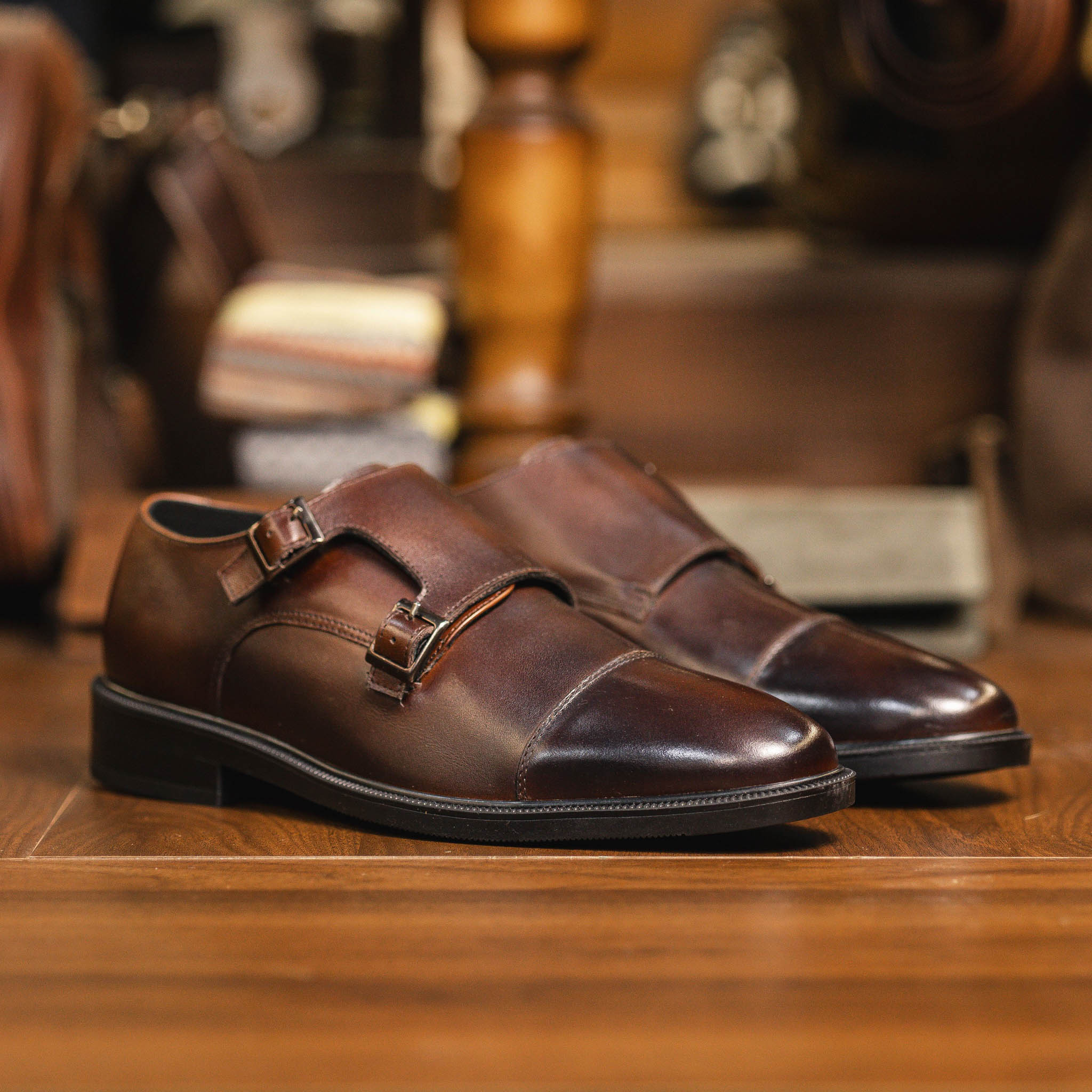 Giày Beckman Double Monkstrap - Nâu 3