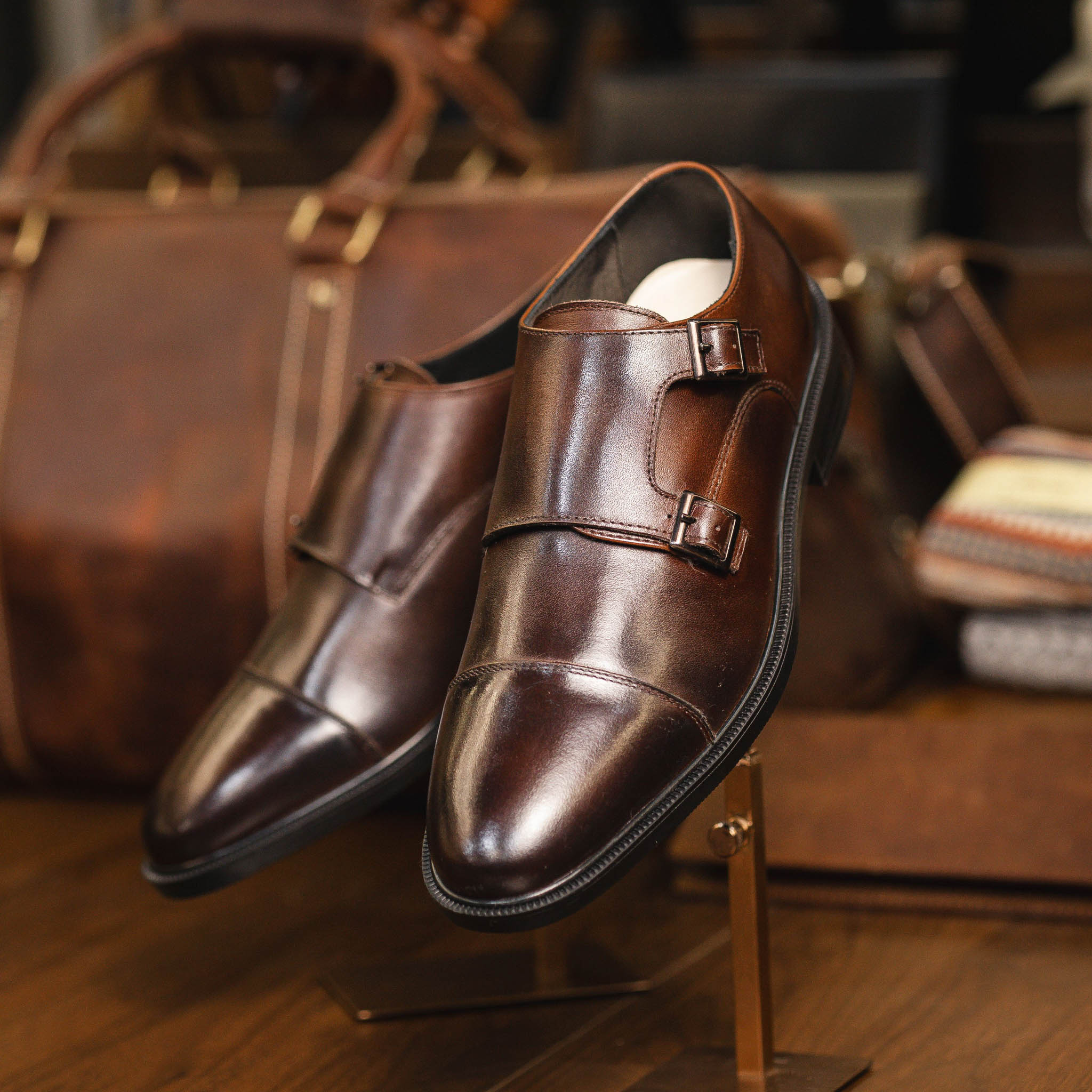Giày Beckman Double Monkstrap - Nâu 5