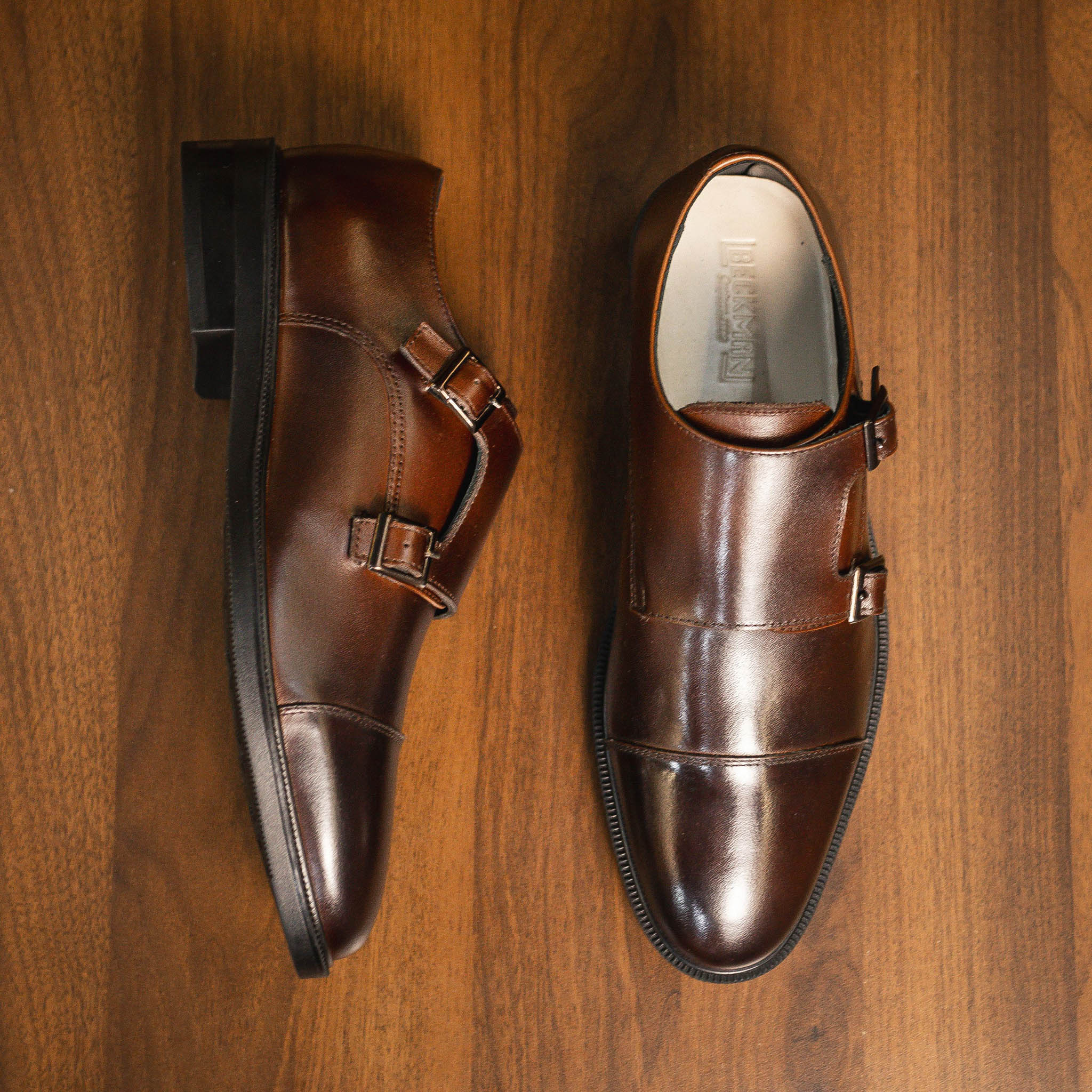 Giày Beckman Double Monkstrap - Nâu 6