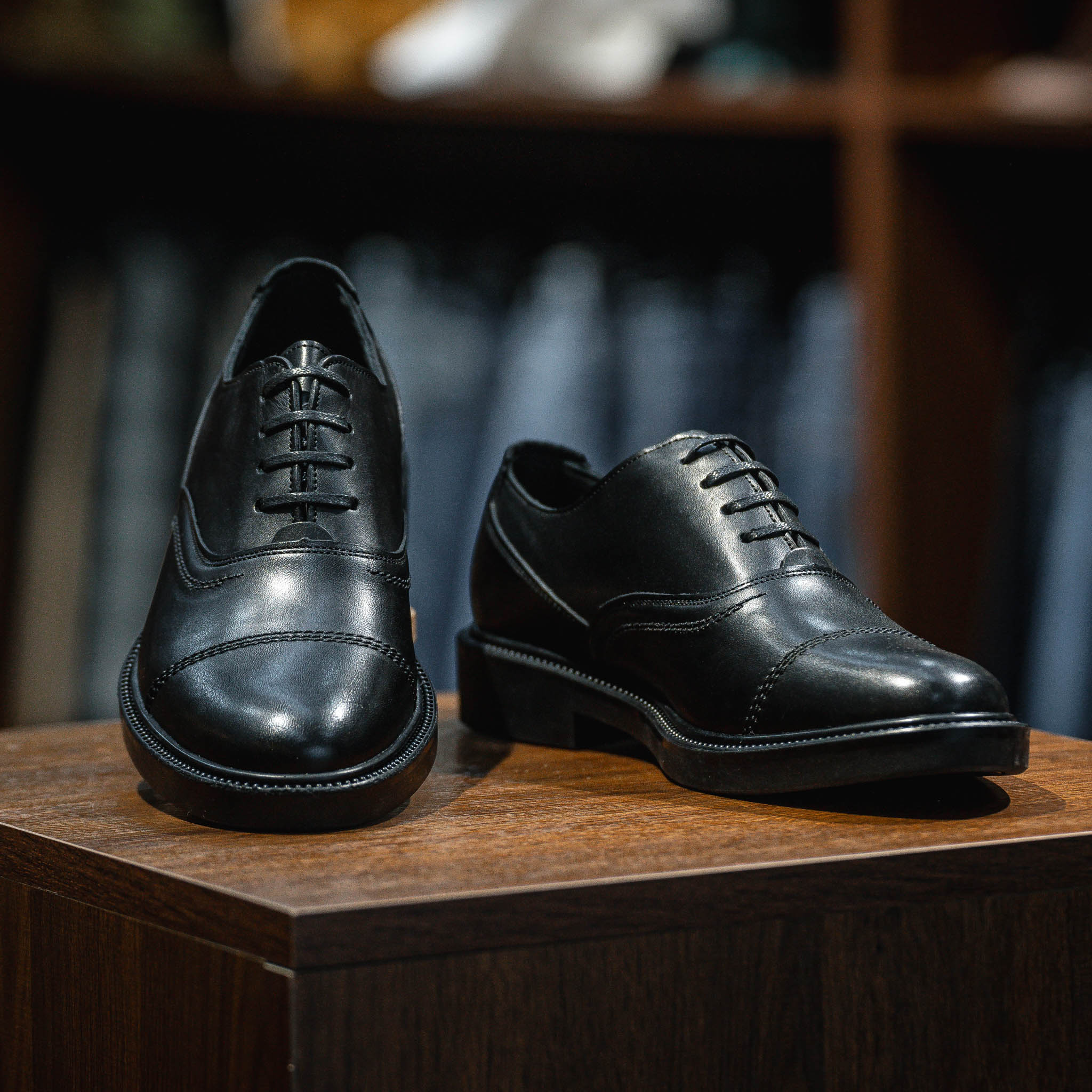 Giày Oxford Dòng Macallan Beckman- Đen Patina 9