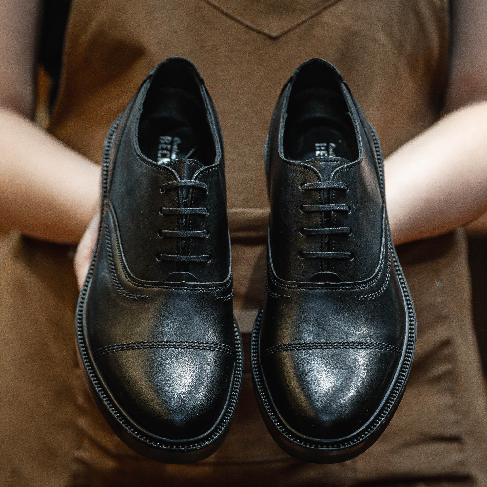 Giày Oxford Dòng Macallan Beckman- Đen Patina 10