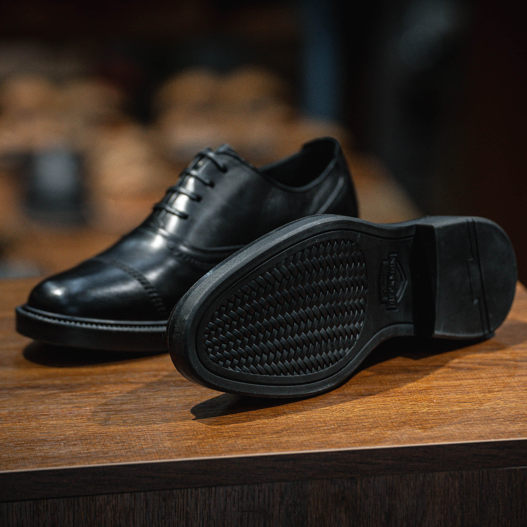 Giày Oxford Dòng Macallan Beckman- Đen Patina 5