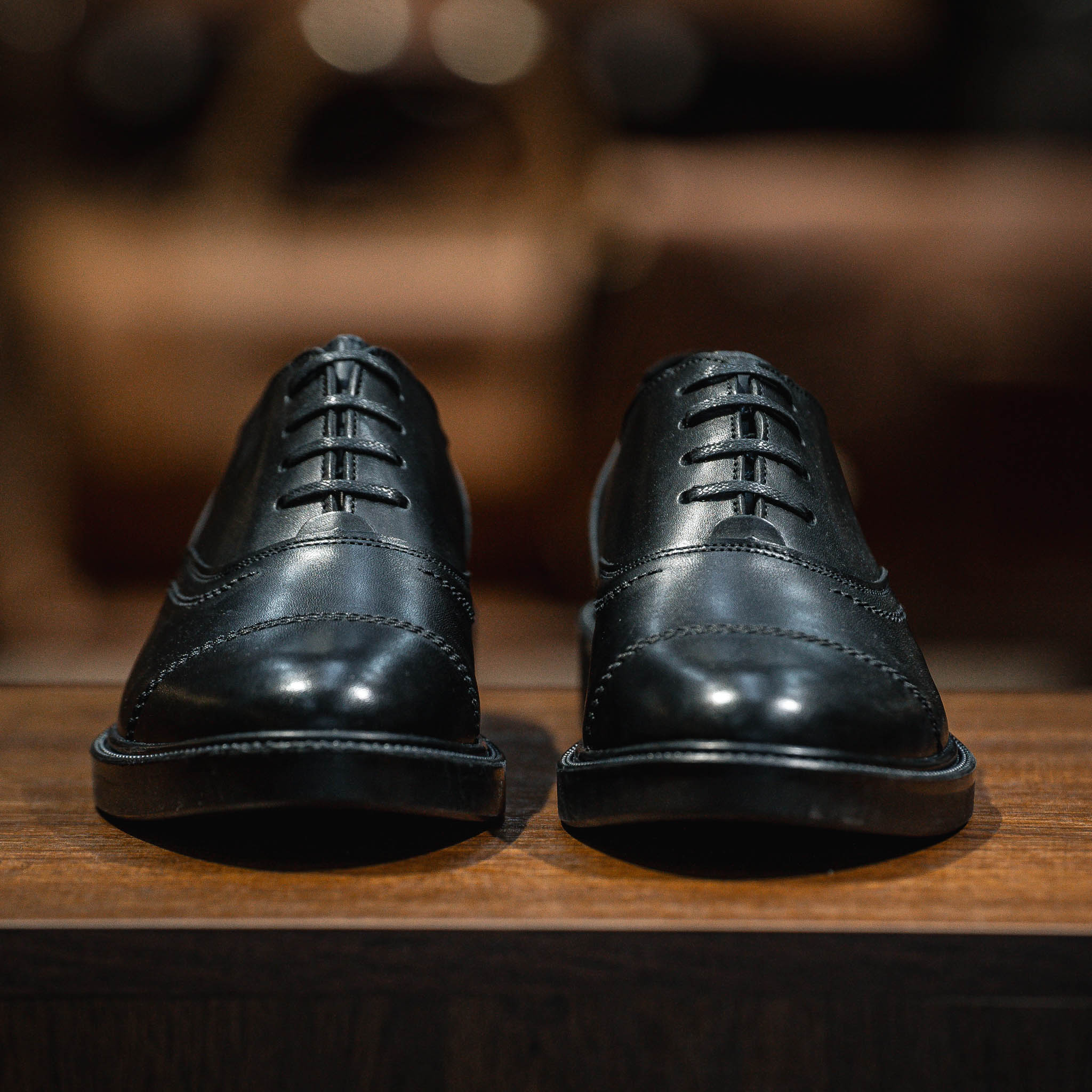 Giày Oxford Dòng Macallan Beckman- Đen Patina 20