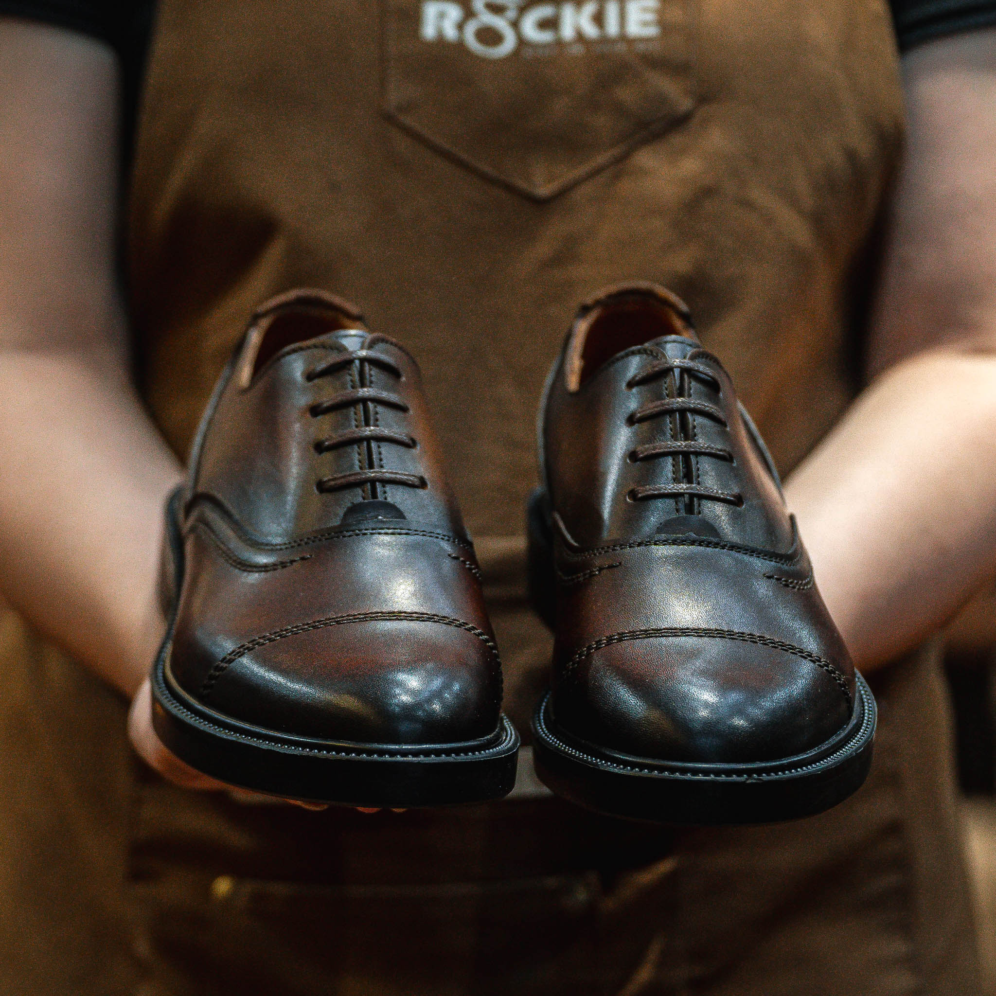 Giày Oxford Captoe Dòng Macallan Beckman - Nâu Patina 10