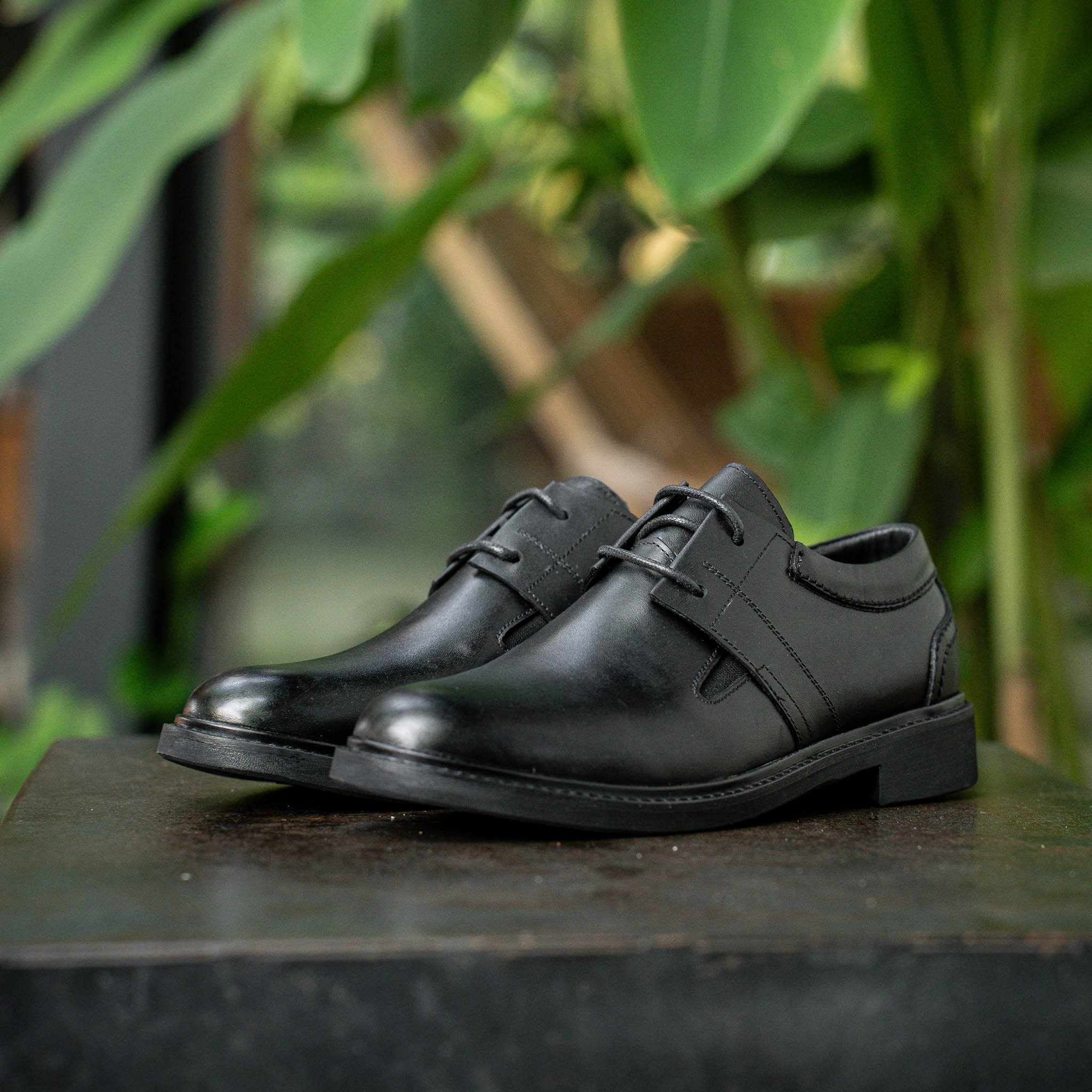 Giày Derby Casual Dòng Bacardi Beckman - Đen Patina 1