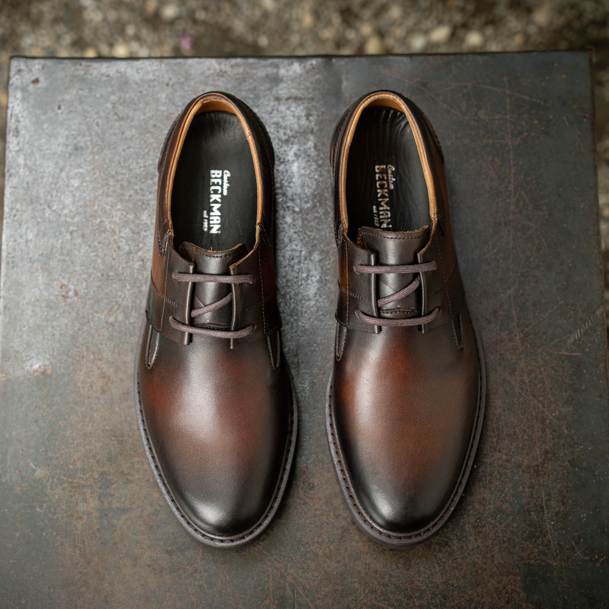 Giày Derby Casual Dòng Bacardi Beckman - Nâu Patina 9