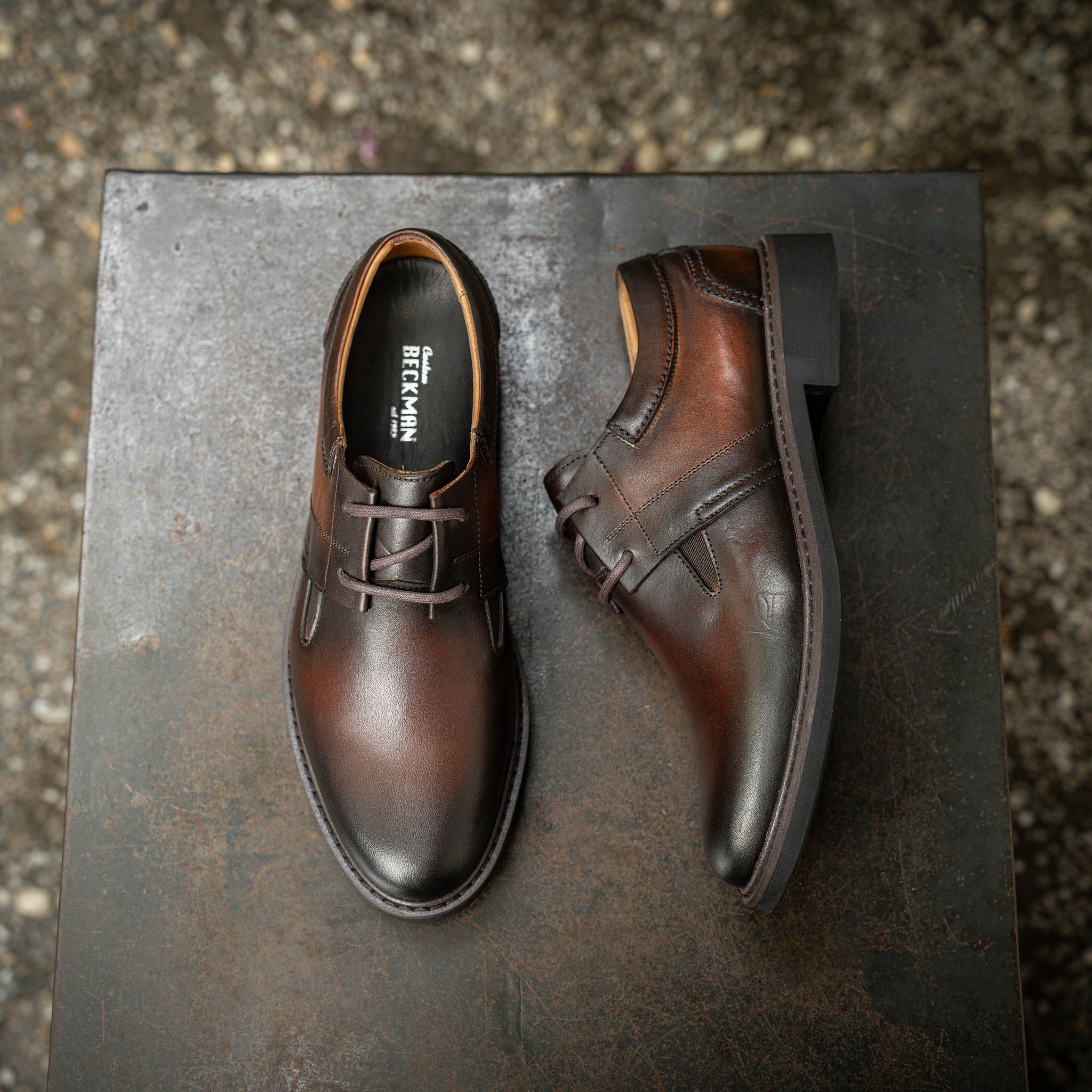 Giày Derby Casual Dòng Bacardi Beckman - Nâu Patina 10