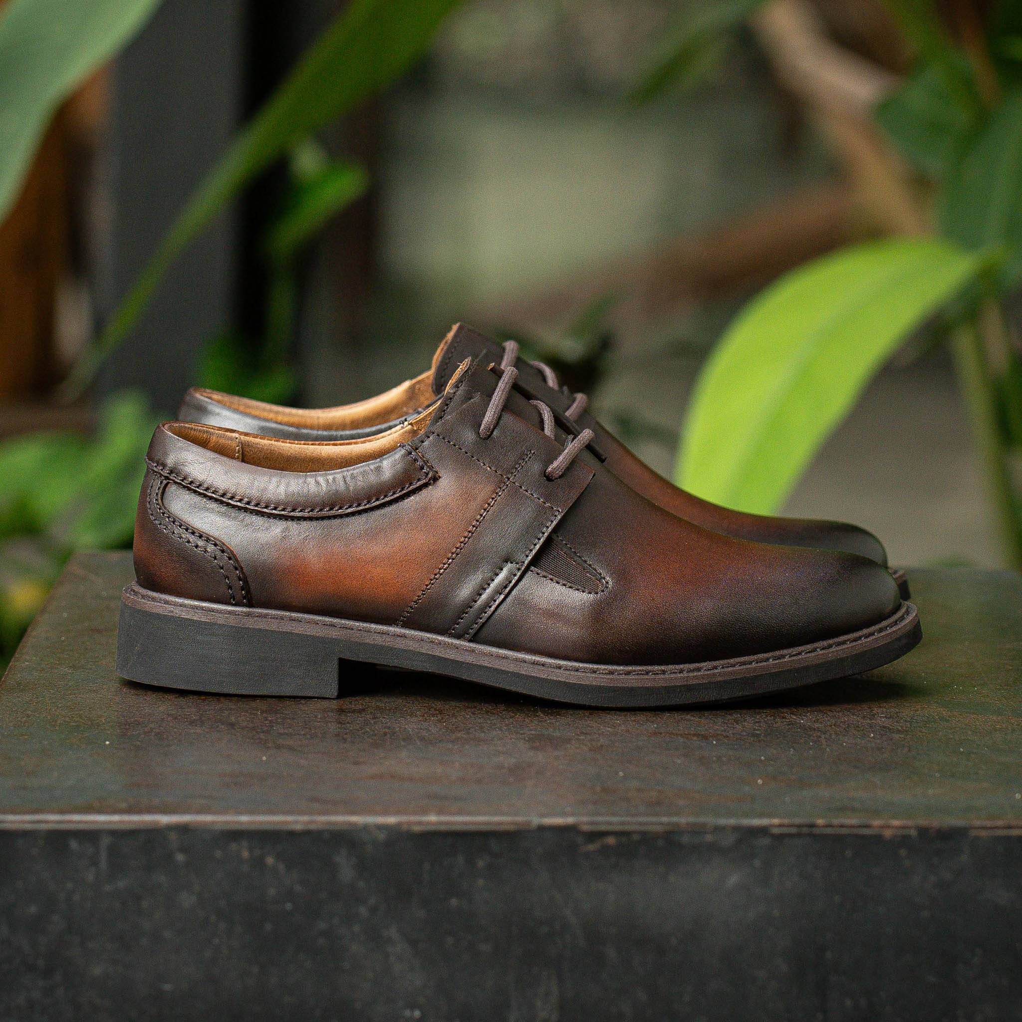 Giày Derby Casual Dòng Bacardi Beckman - Nâu Patina 13