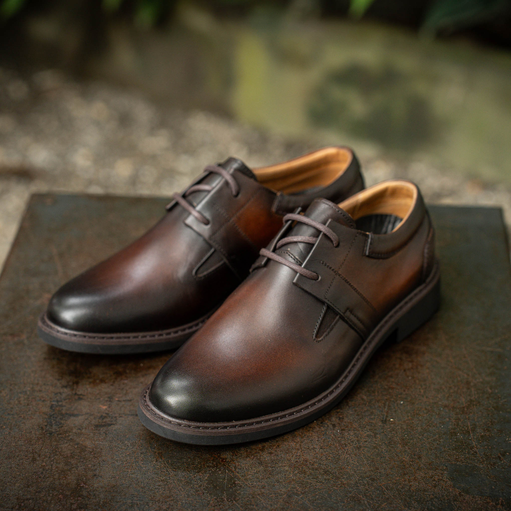 Giày Derby Casual Dòng Bacardi Beckman - Nâu Patina 15