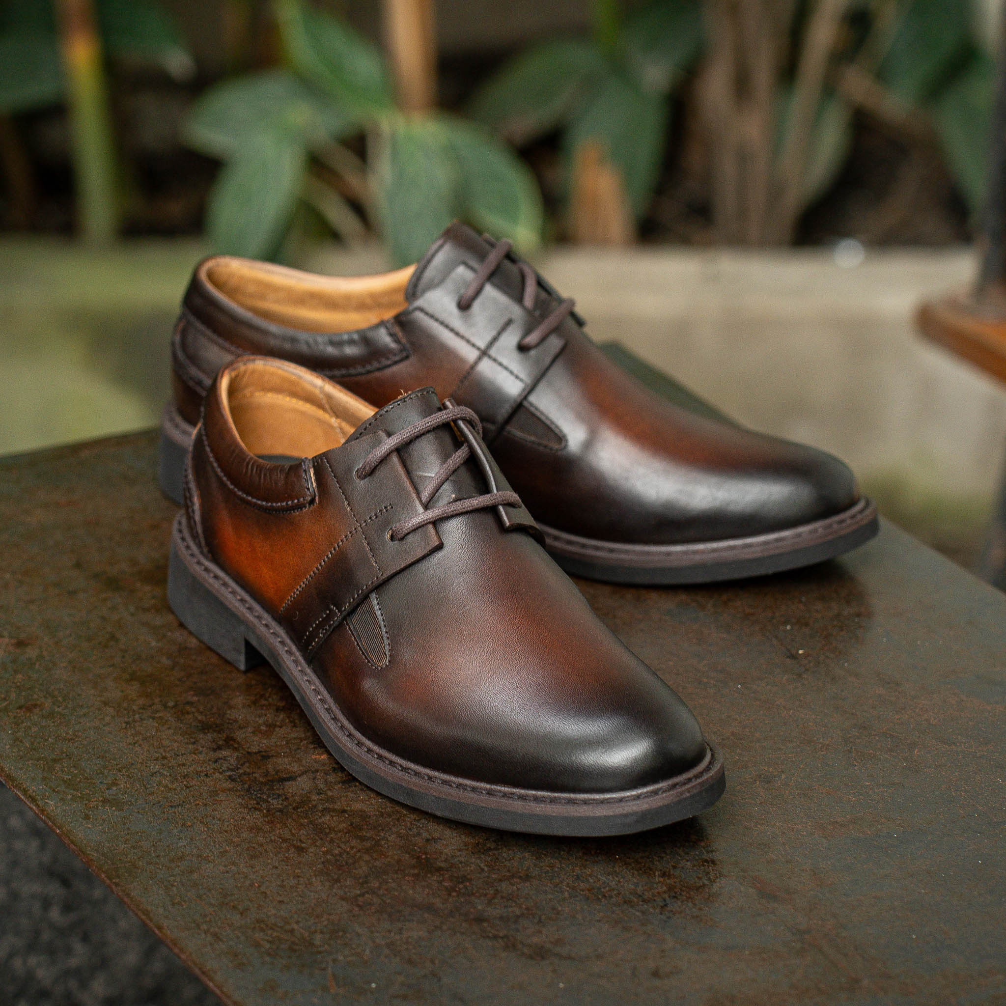 Giày Derby Casual Dòng Bacardi Beckman - Nâu Patina 16