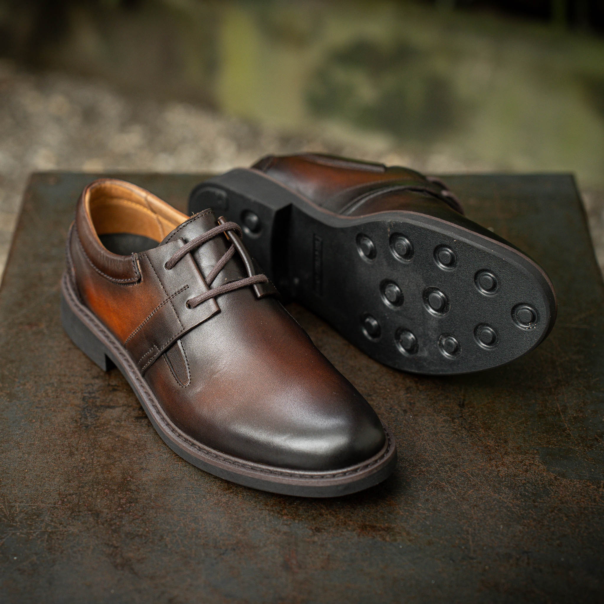 Giày Derby Casual Dòng Bacardi Beckman - Nâu Patina 17