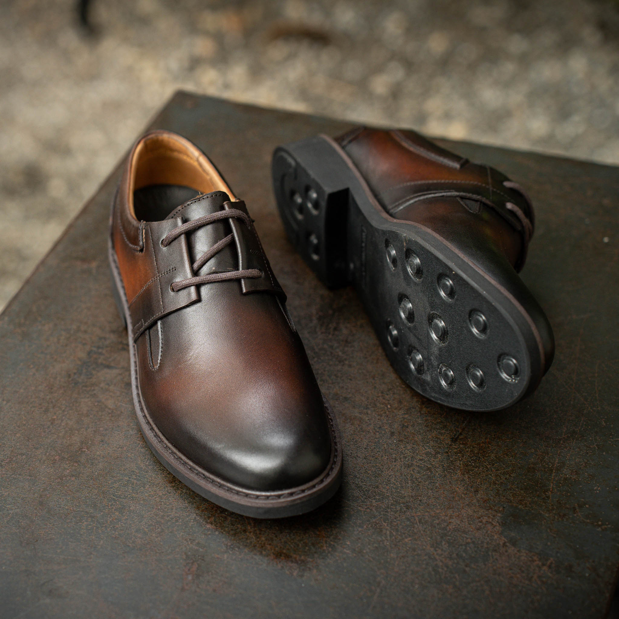 Giày Derby Casual Dòng Bacardi Beckman - Nâu Patina 18