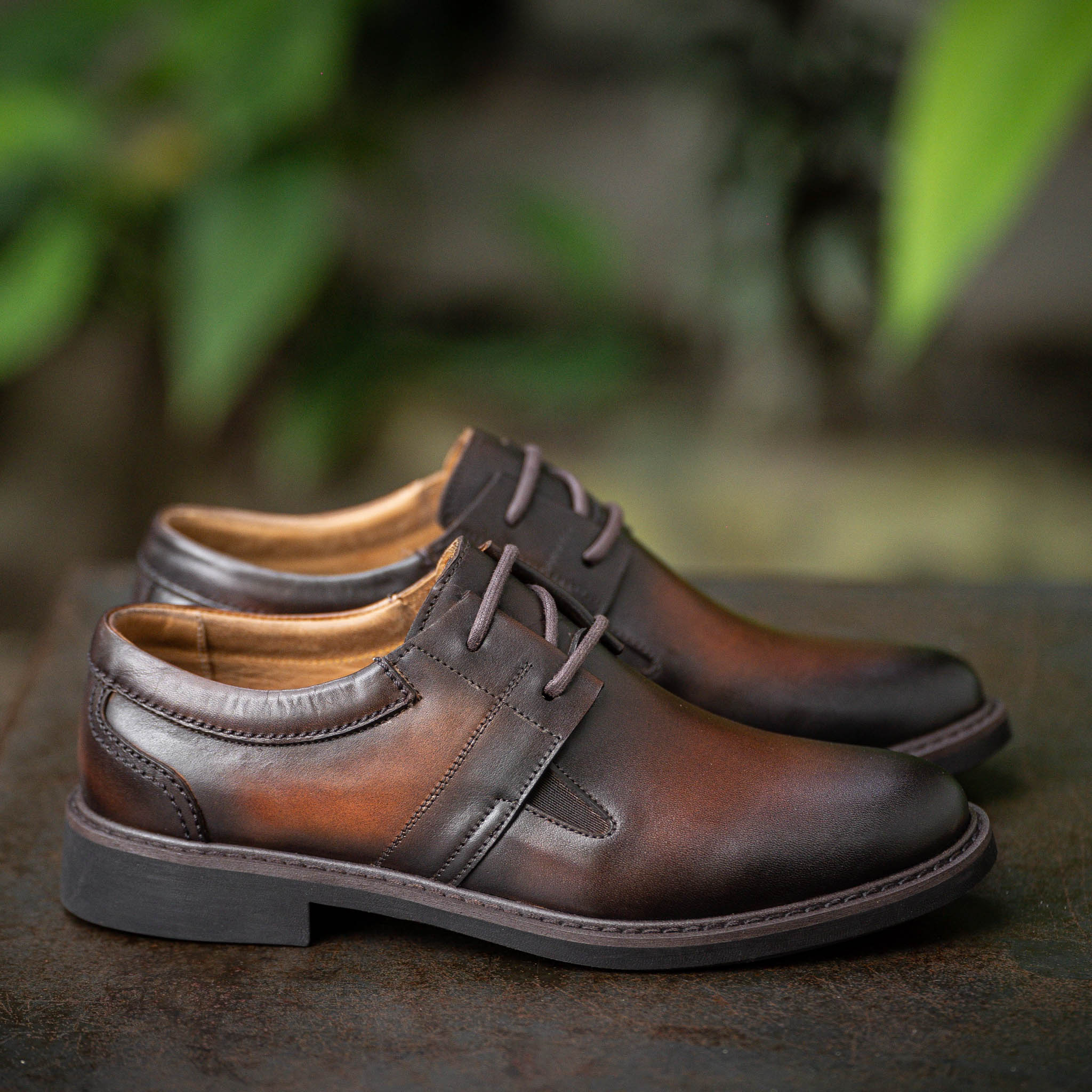 Giày Derby Casual Dòng Bacardi Beckman - Nâu Patina 2