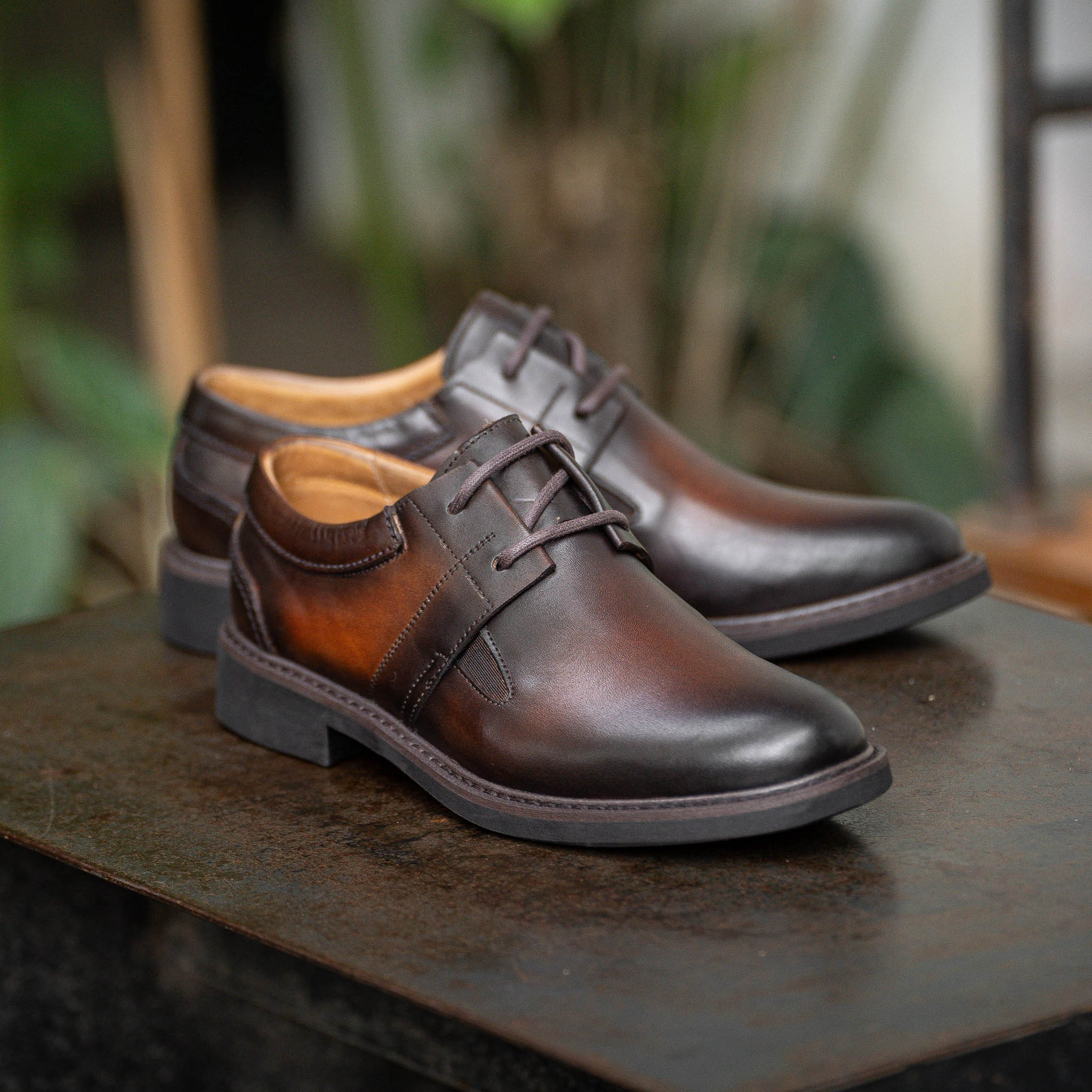 Giày Derby Casual Dòng Bacardi Beckman - Nâu Patina 3