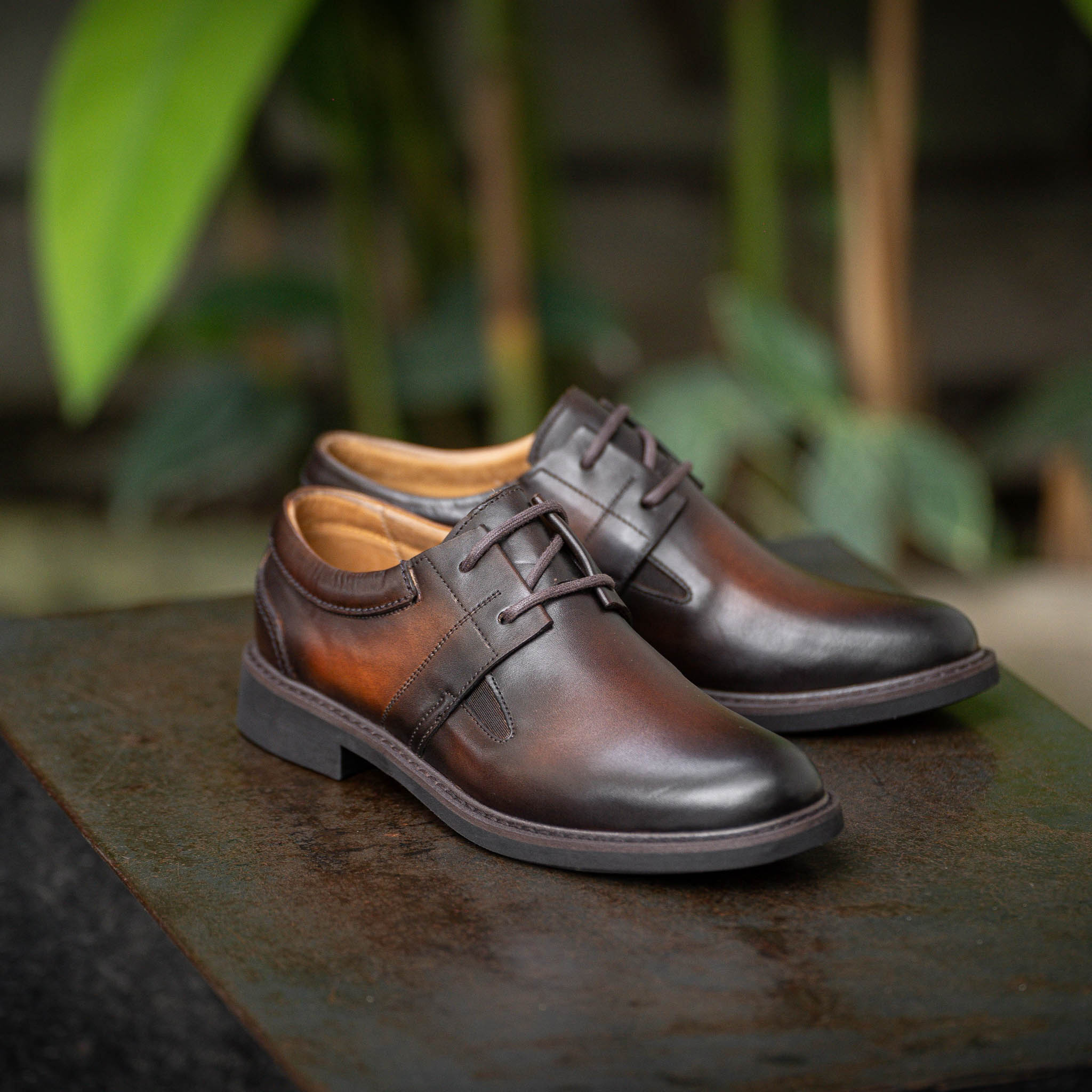 Giày Derby Casual Dòng Bacardi Beckman - Nâu Patina 4