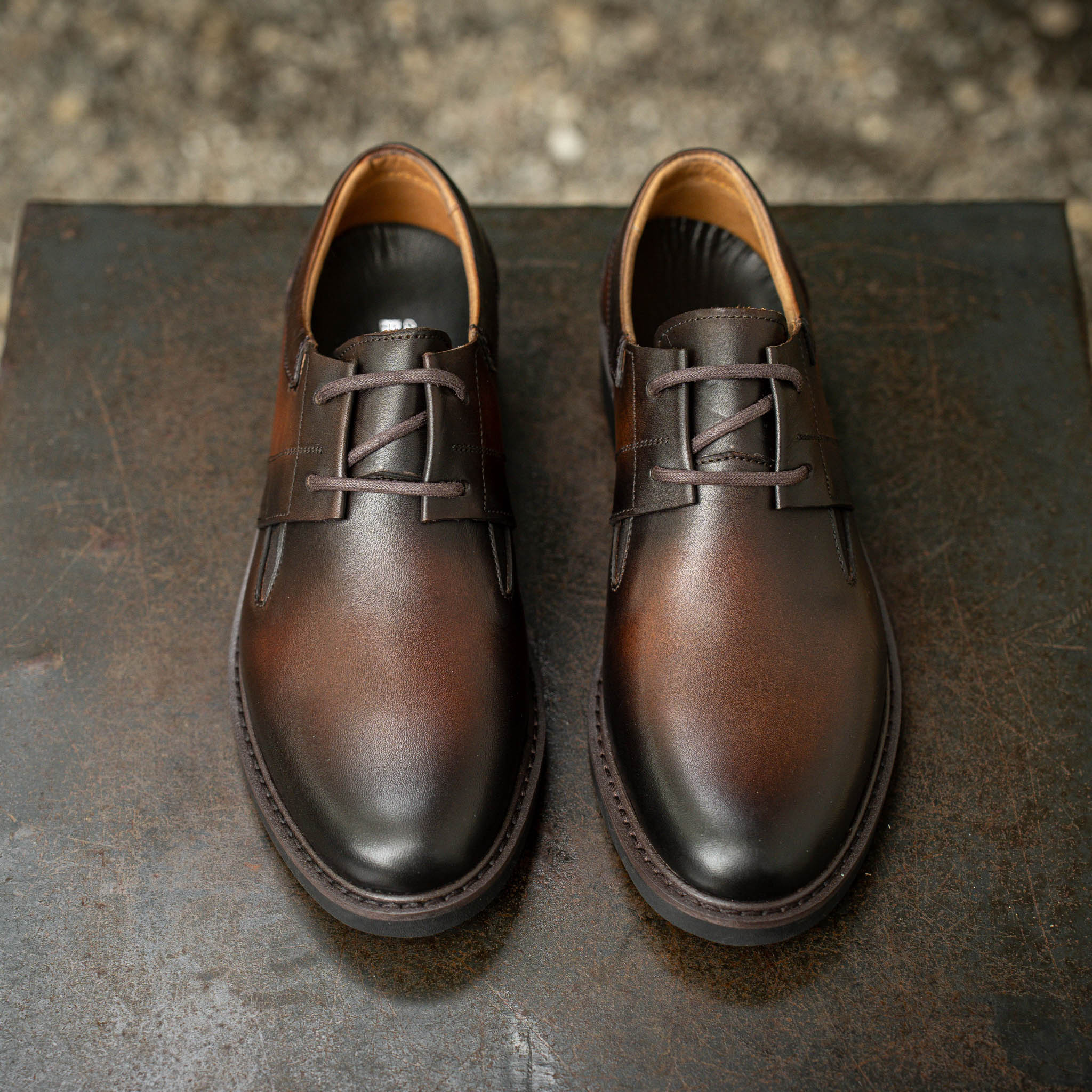 Giày Derby Casual Dòng Bacardi Beckman - Nâu Patina 7