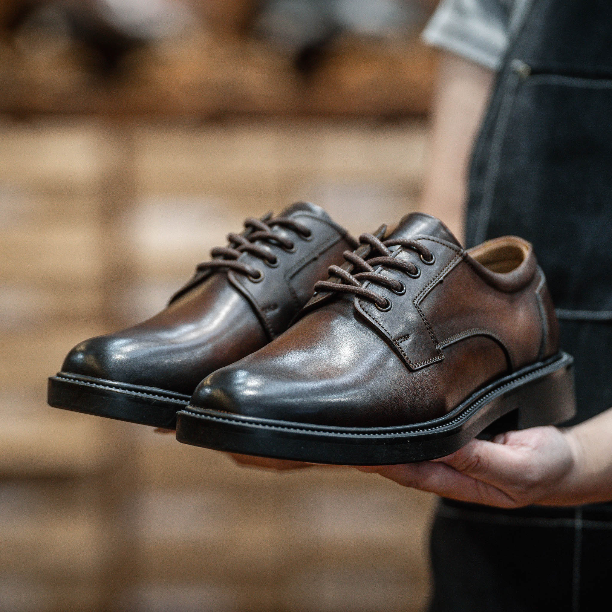 Giày Derby Classic Dòng Brandy Beckman- Nâu Patina 9