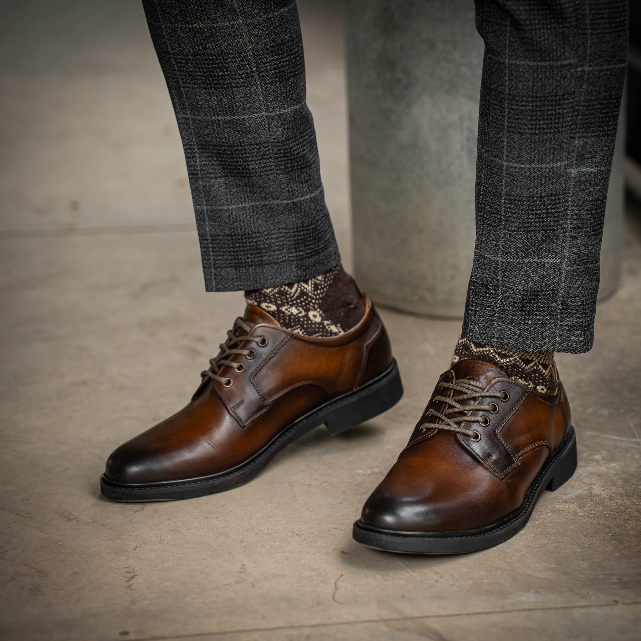 Giày Derby Classic Dòng Brandy Beckman- Nâu Patina 11