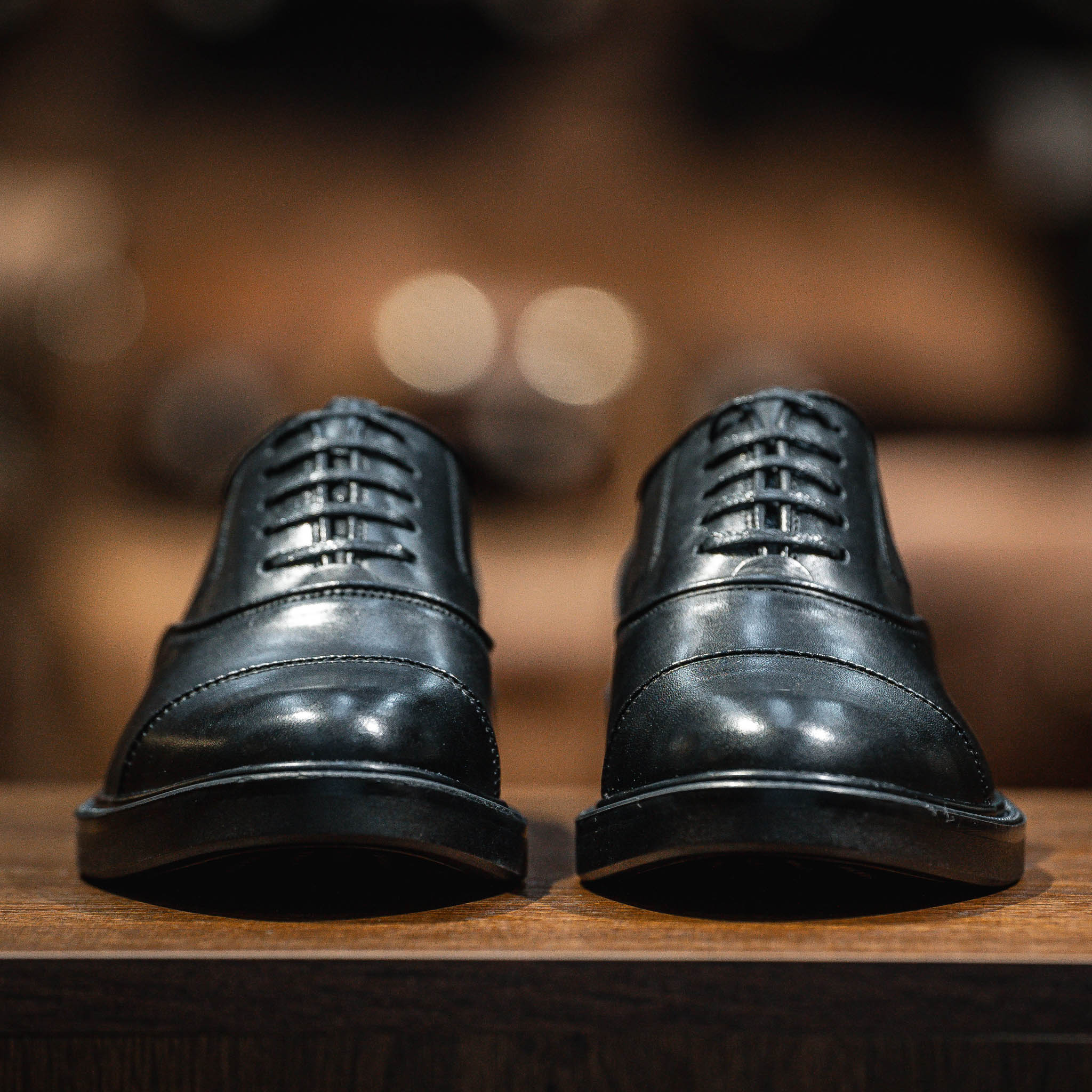 Giày Oxford Captoe Casual Dòng Red Gin Beckman - Đen Patina 1