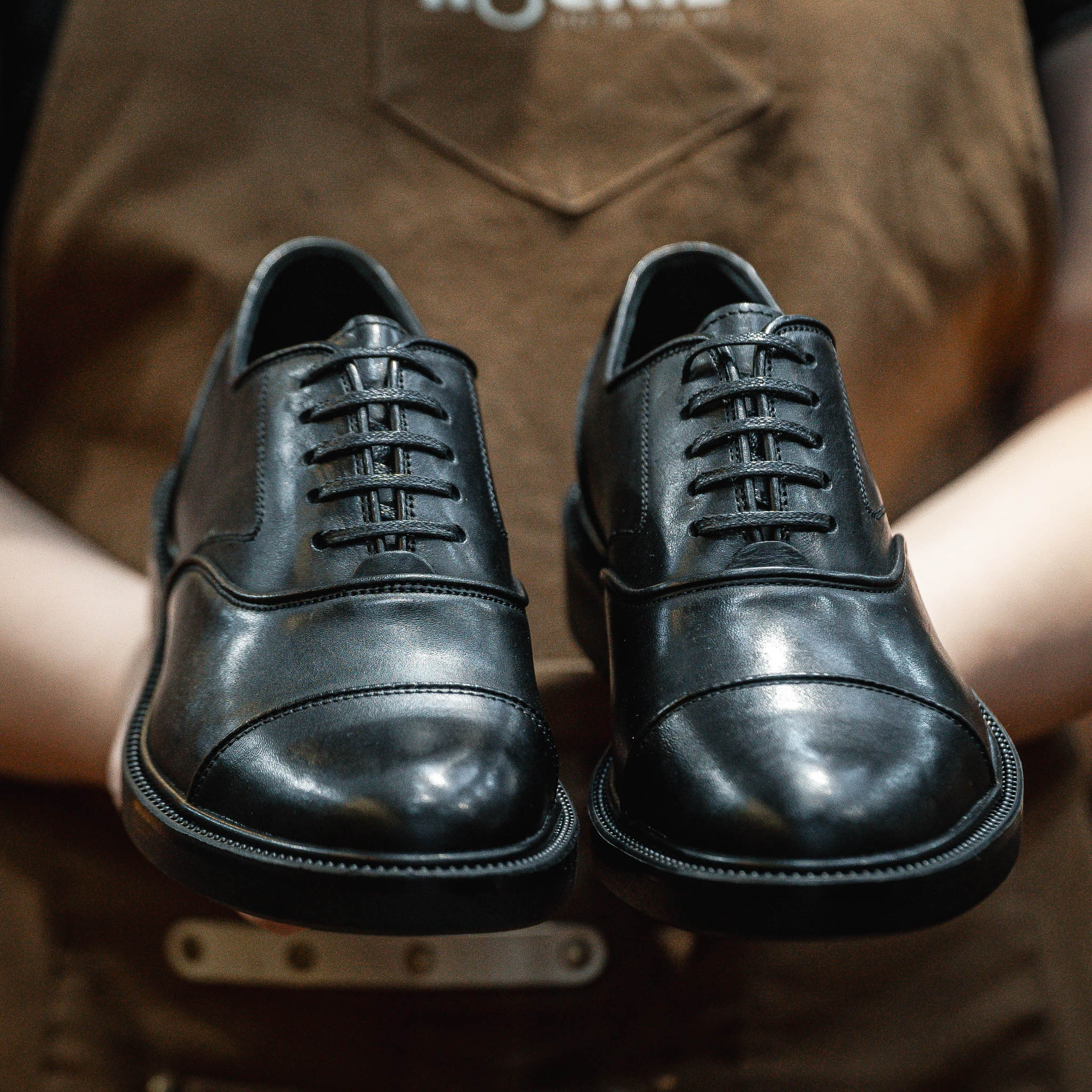 Giày Oxford Captoe Casual Dòng Red Gin Beckman - Đen Patina 8
