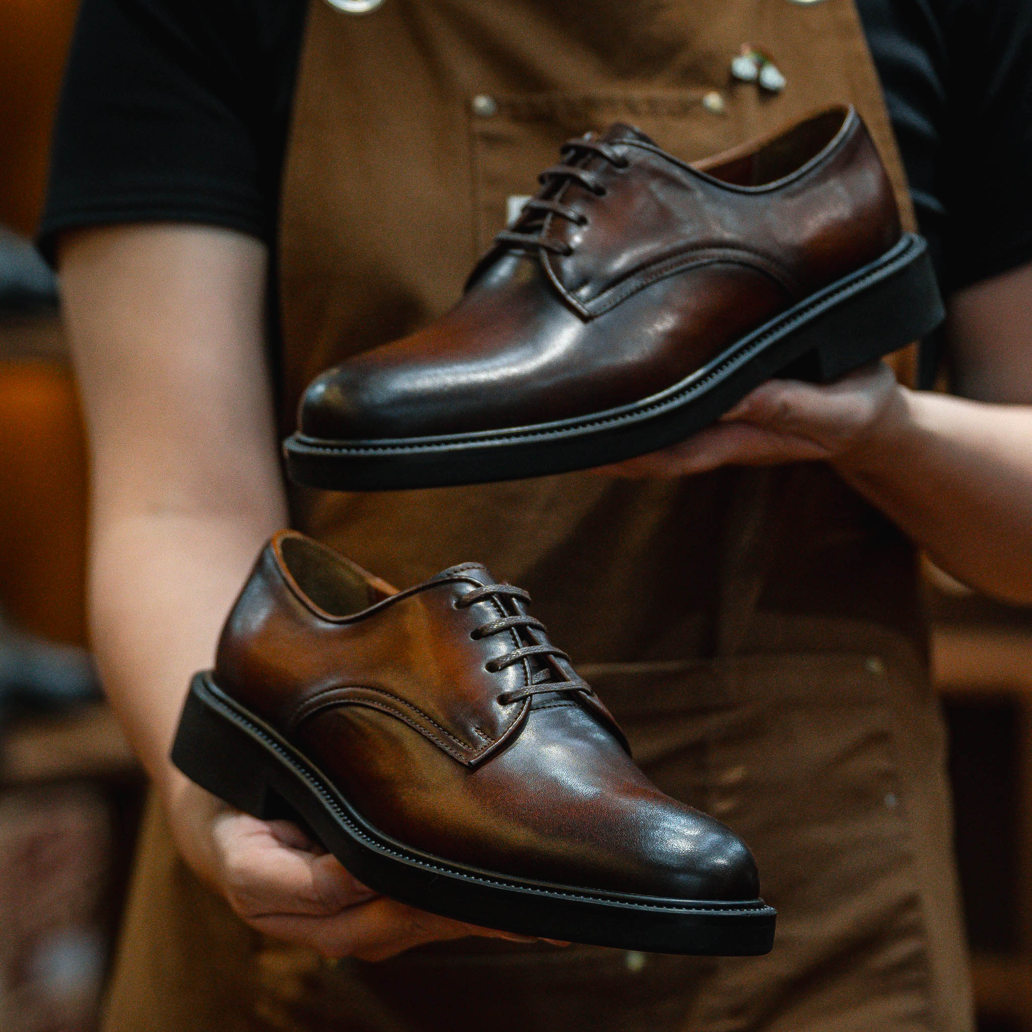 Giày Derby Classic Dòng Amarula Beckman - Nâu Patina 12