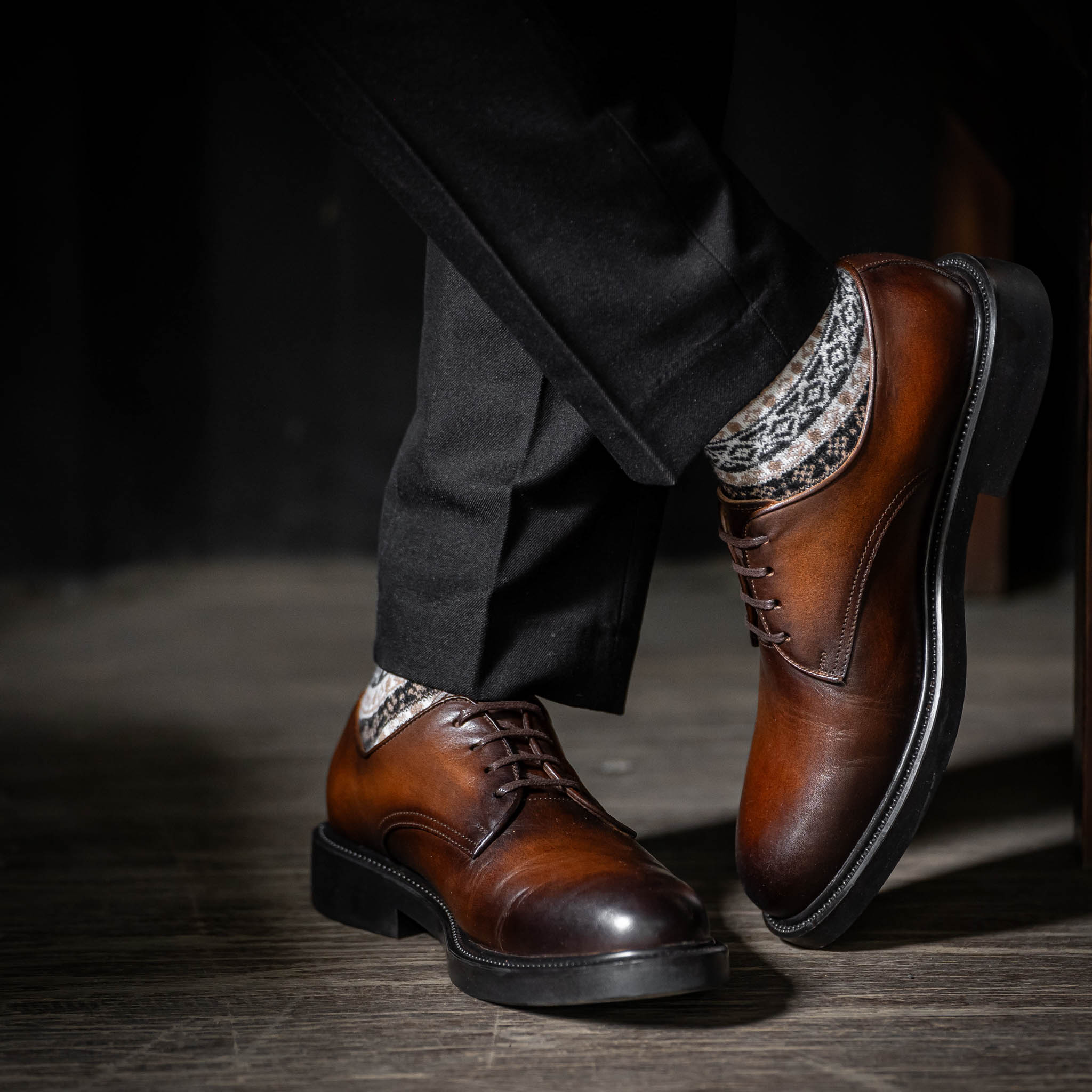 Giày Derby Classic Dòng Amarula Beckman - Nâu Patina 15