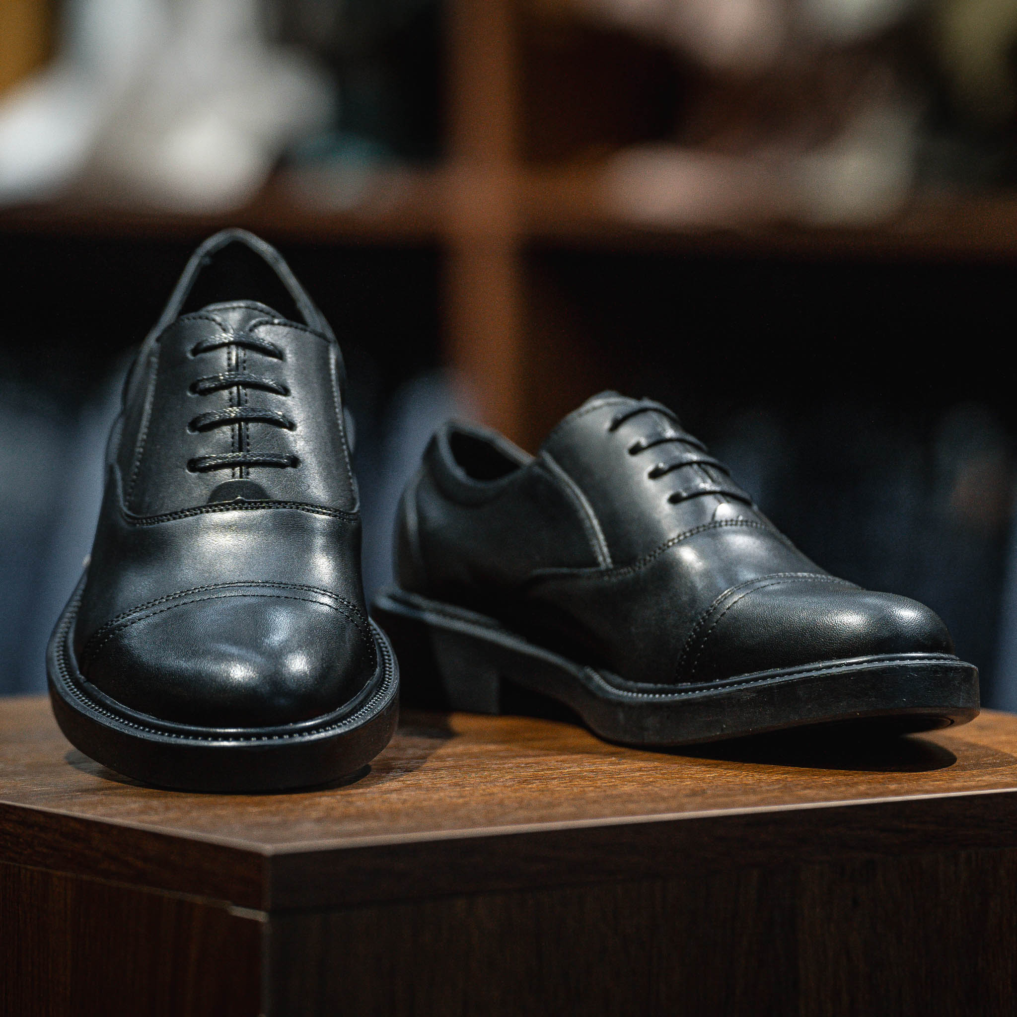 Giày Oxford Captoe Dòng Remy Martin Beckman- Đen Patina 6