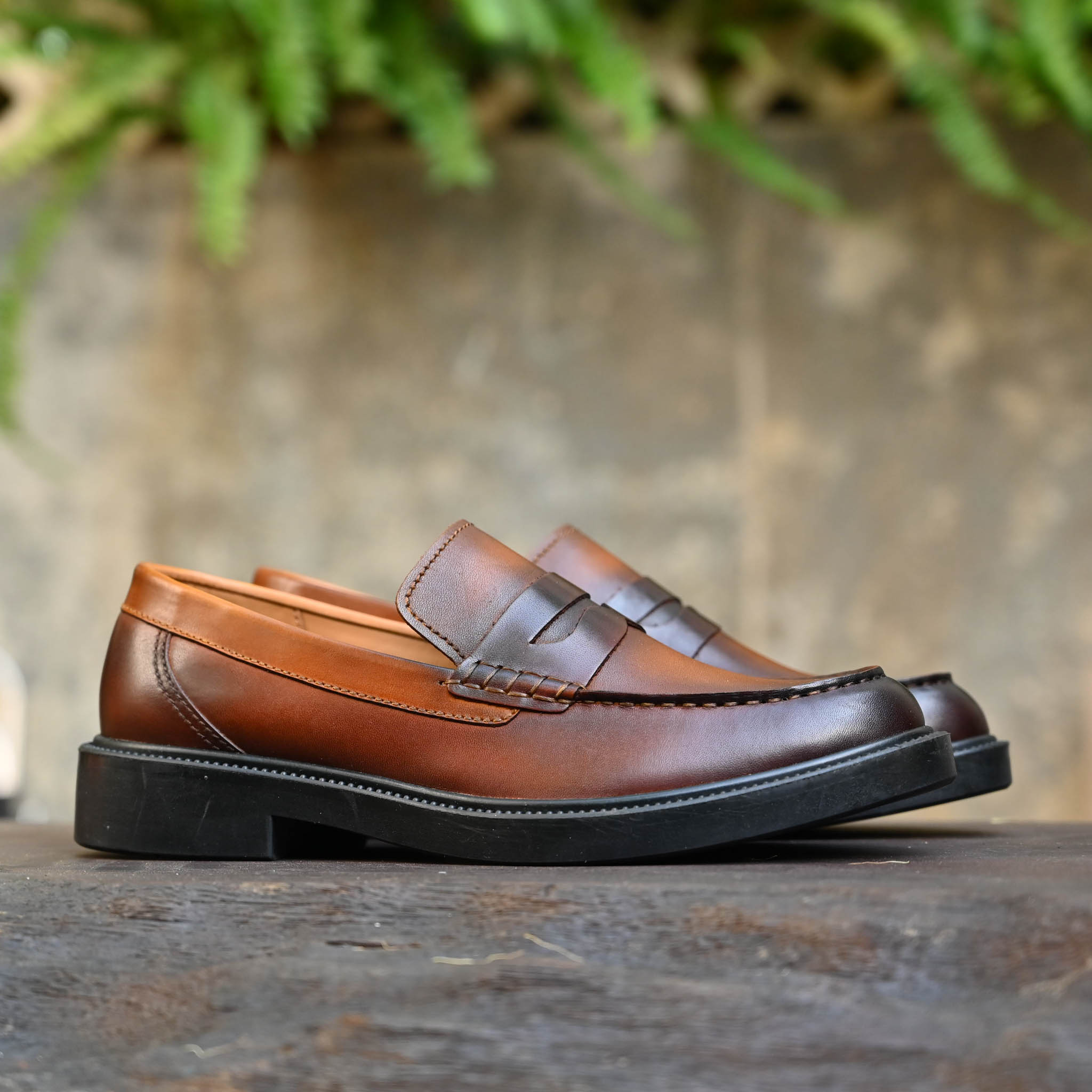 Giày Beckman Penny Loafer - Cognac Patina 12