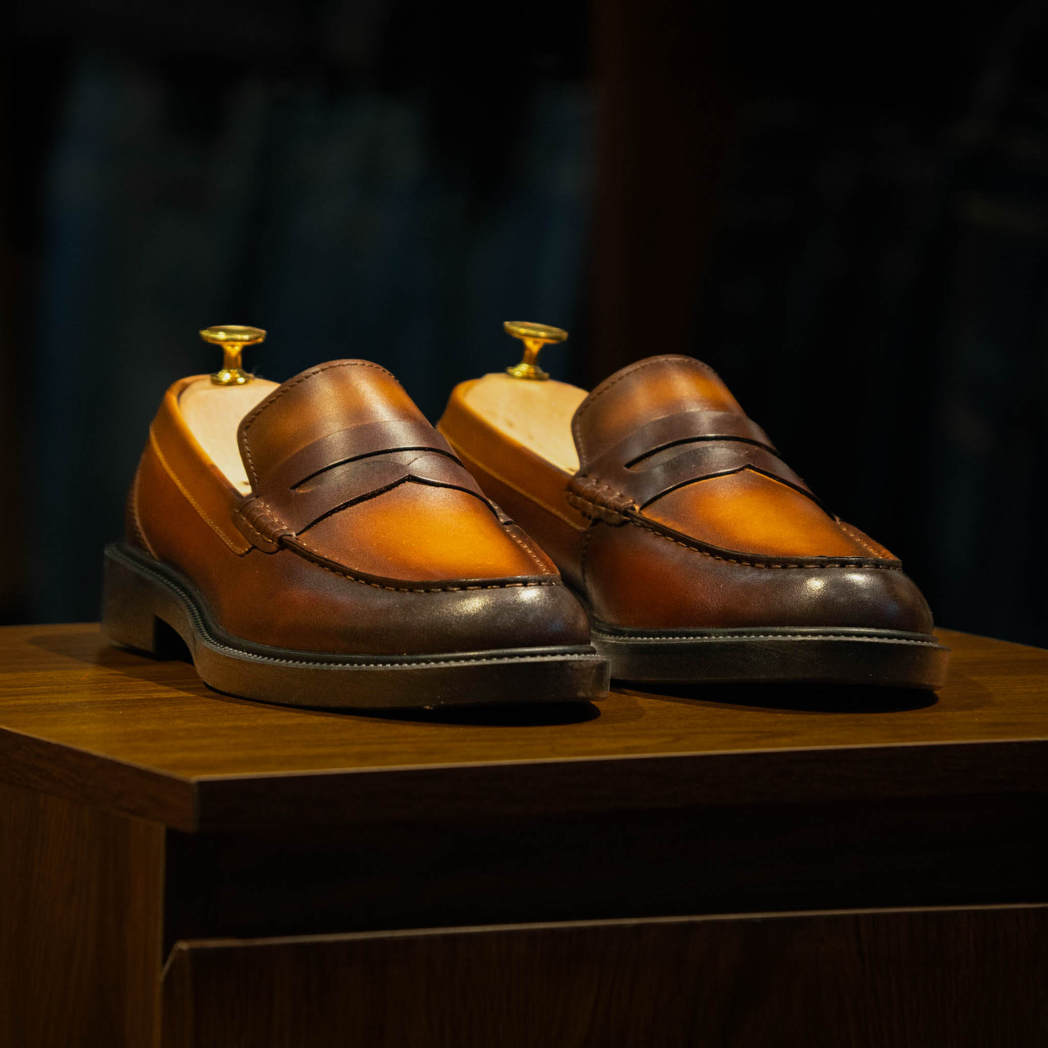 Giày Beckman Penny Loafer - Cognac Patina 13