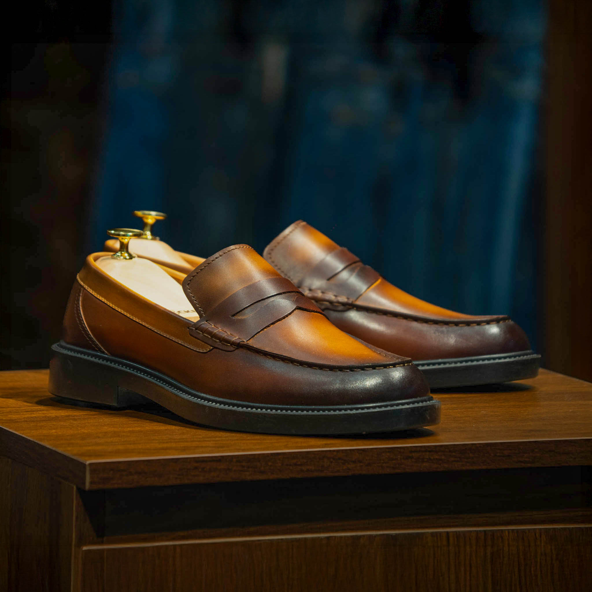 Giày Beckman Penny Loafer - Cognac Patina 15