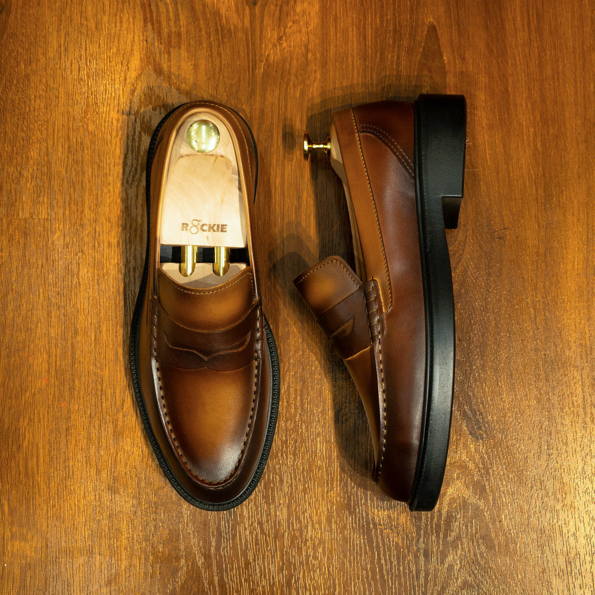 Giày Beckman Penny Loafer - Cognac Patina 5