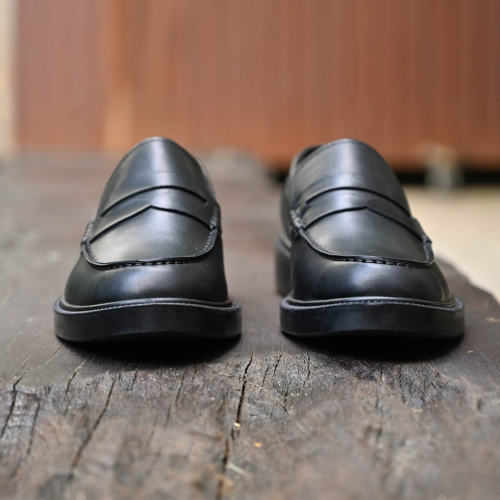 Giày Beckman Penny Loafer - Đen Patina 10