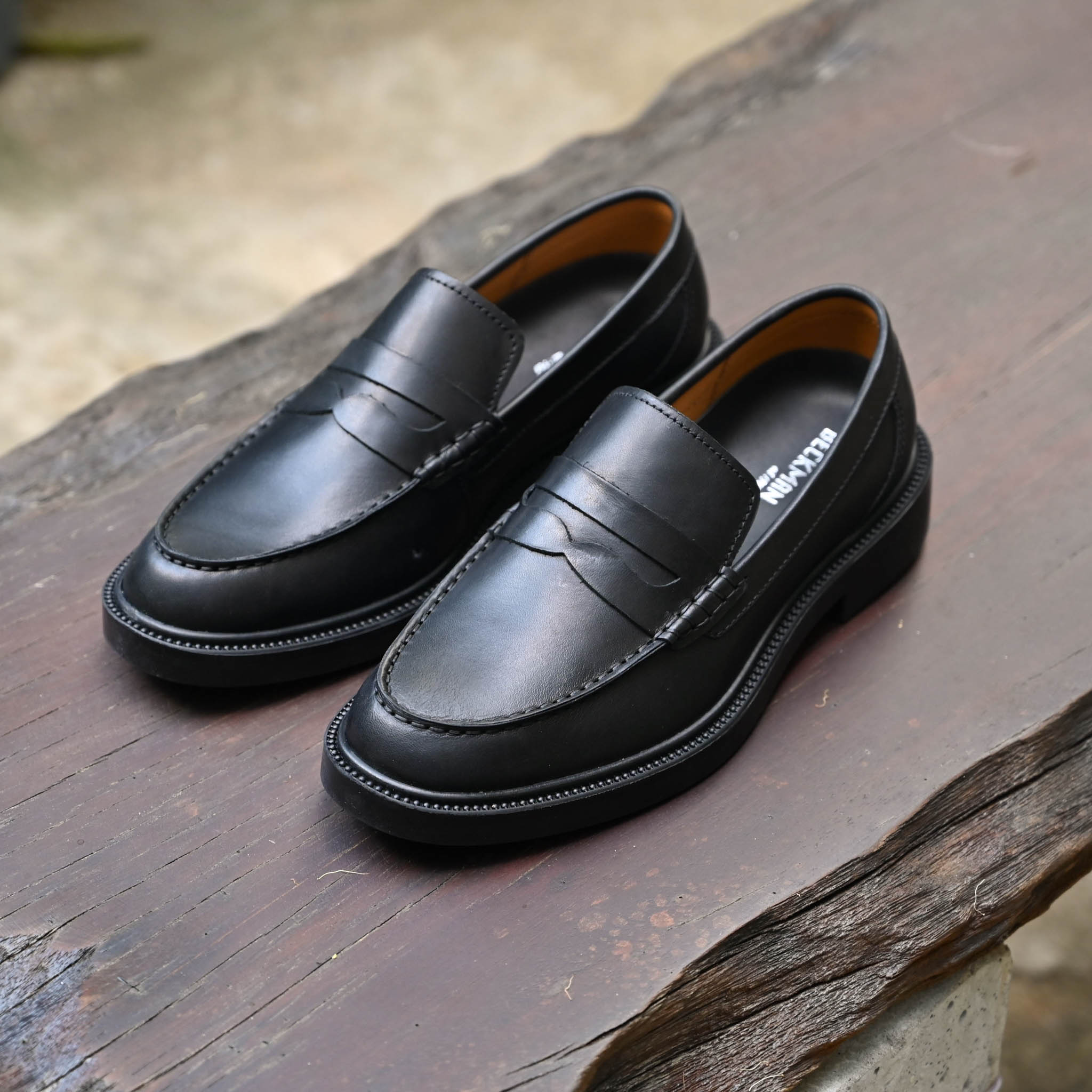 Giày Beckman Penny Loafer - Đen Patina 12