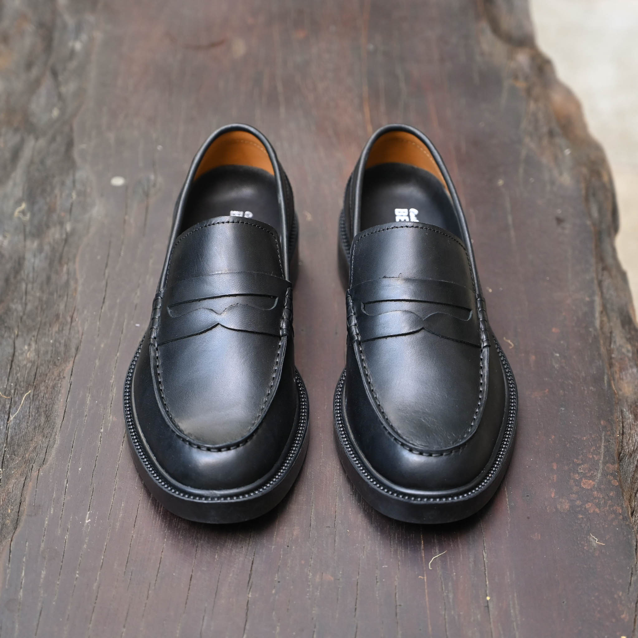 Giày Beckman Penny Loafer - Đen Patina 13
