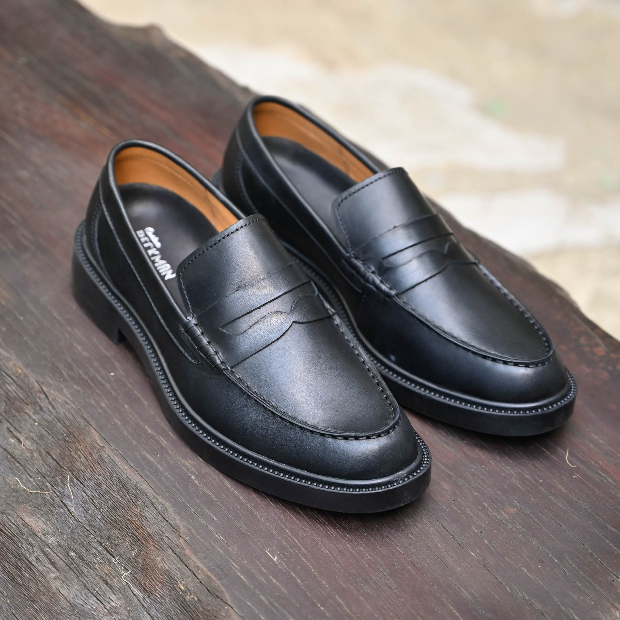 Giày Beckman Penny Loafer - Đen Patina 14