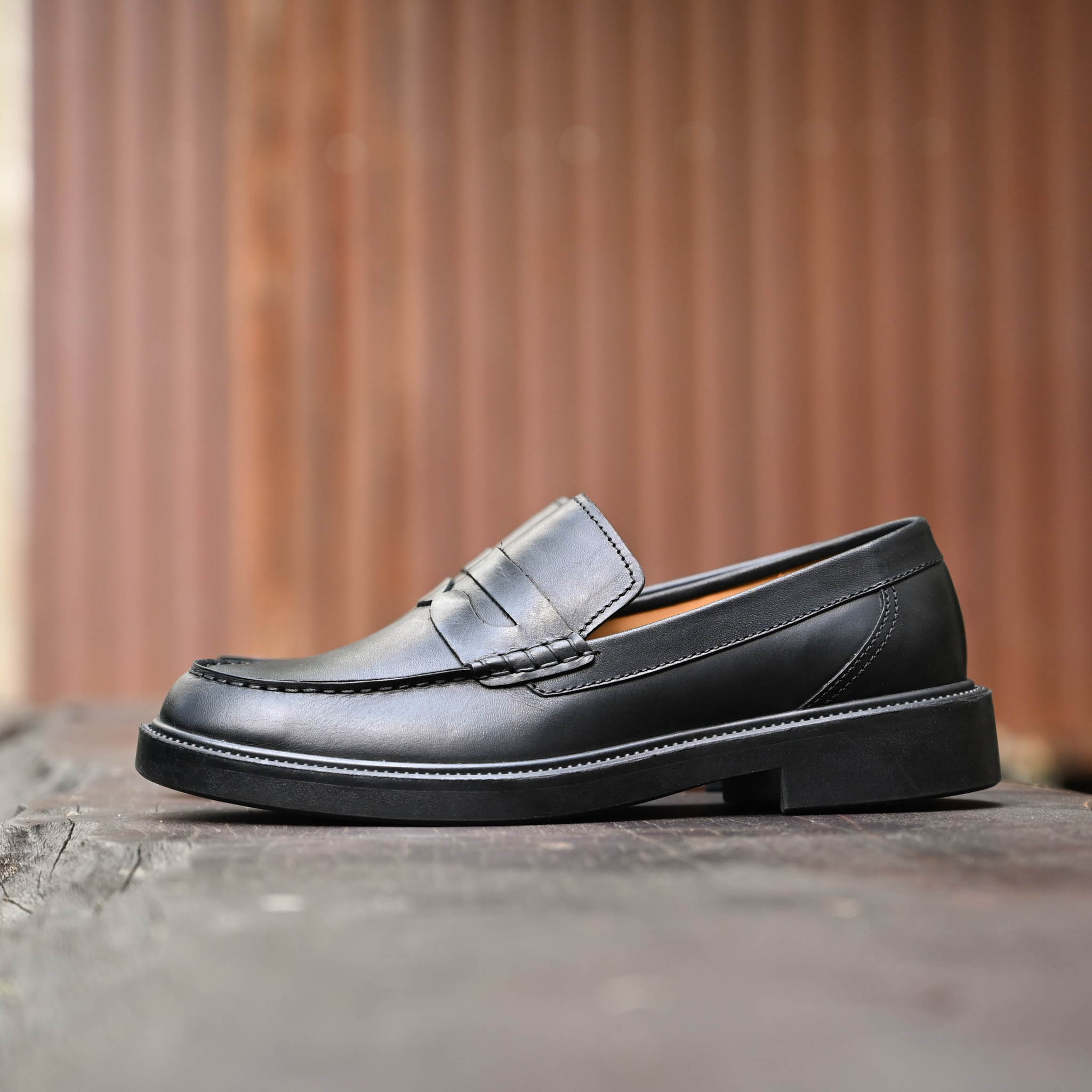 Giày Beckman Penny Loafer - Đen Patina 15