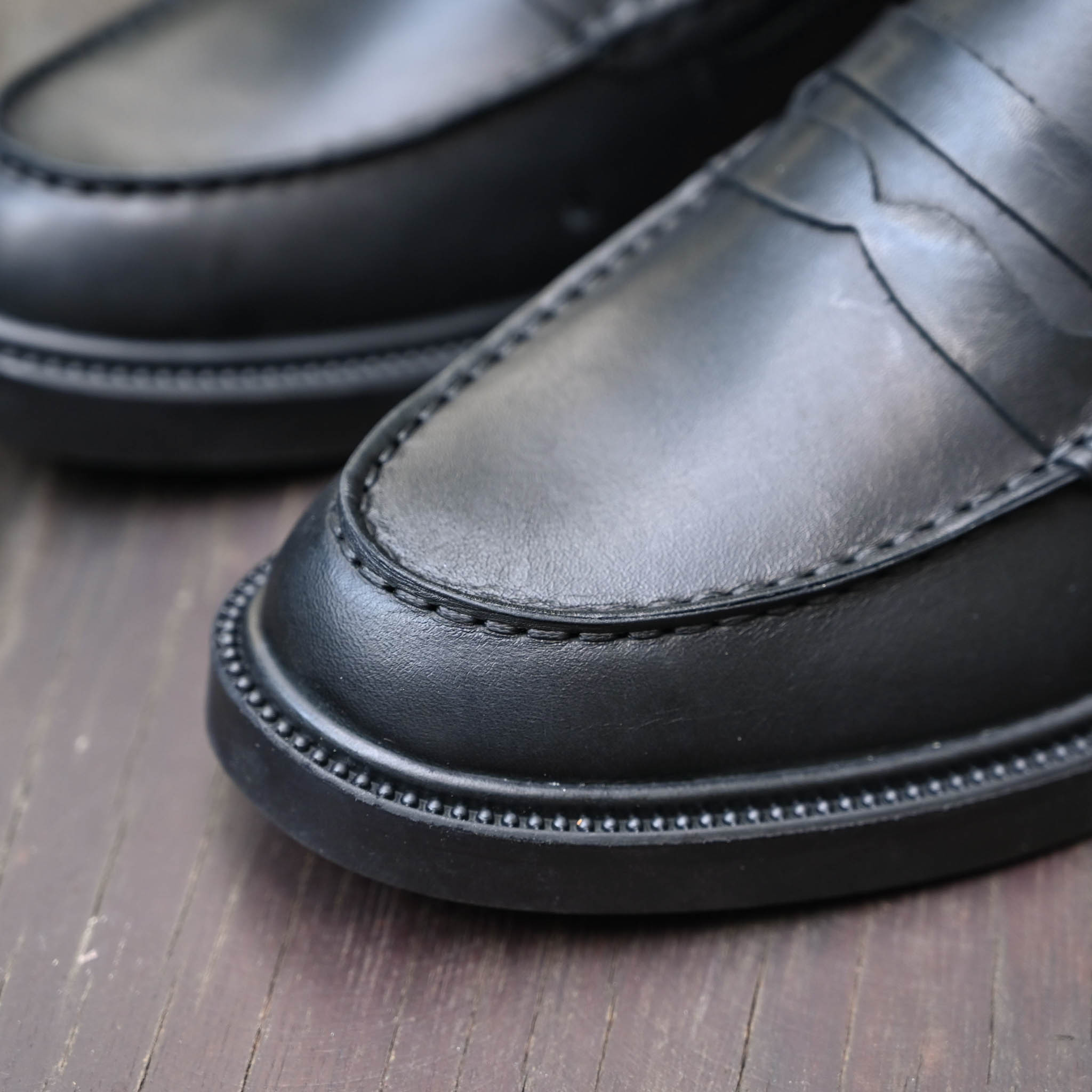 Giày Beckman Penny Loafer - Đen Patina 17