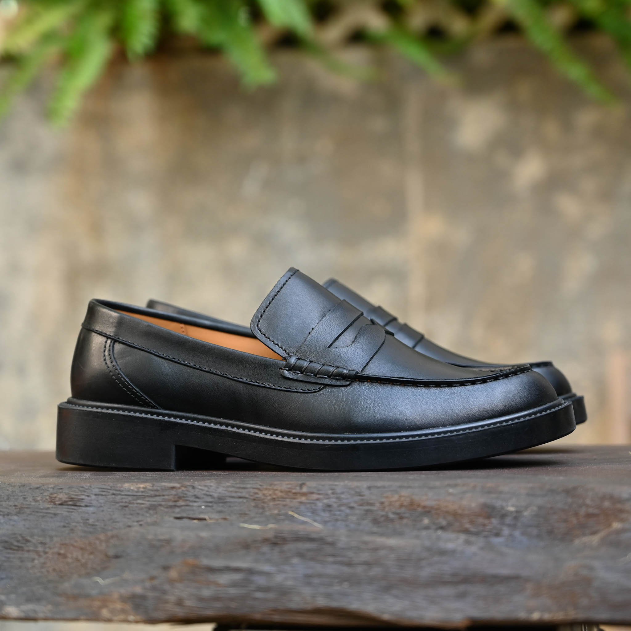 Giày Beckman Penny Loafer - Đen Patina 18