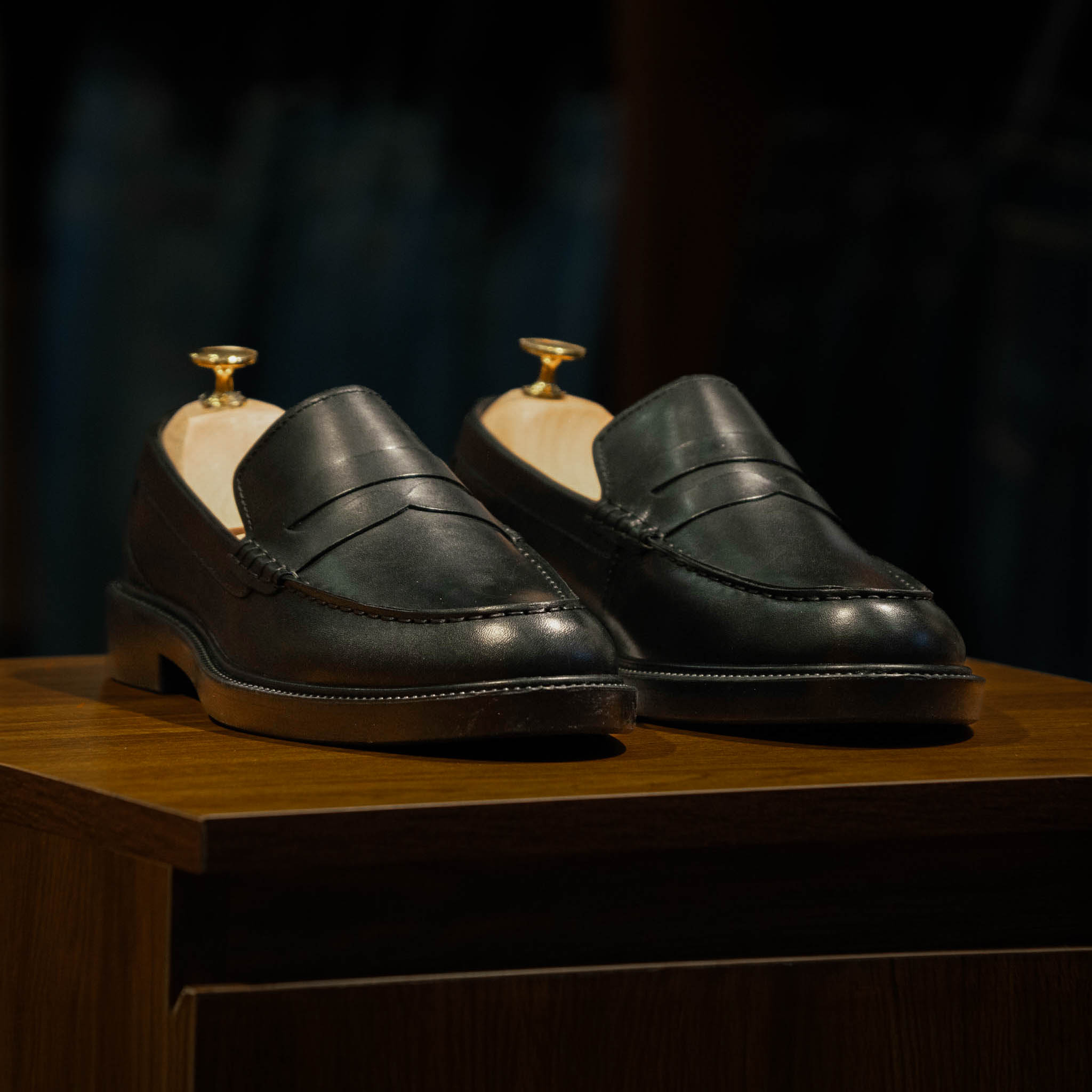 Giày Beckman Penny Loafer - Đen Patina 19
