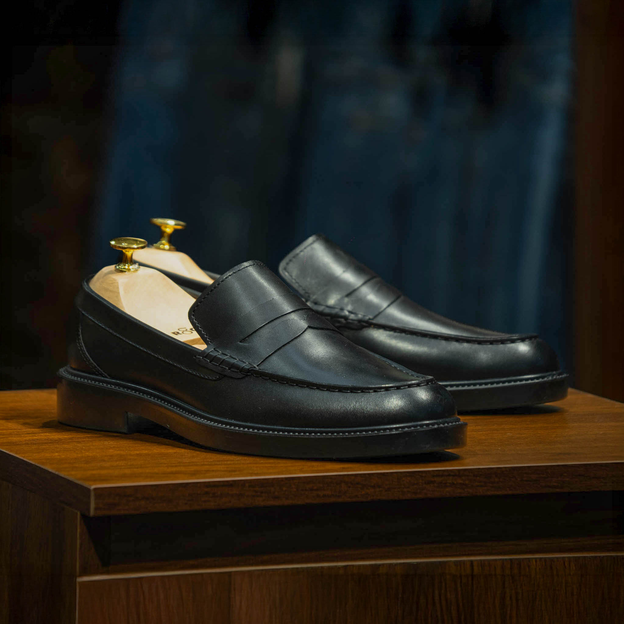Giày Beckman Penny Loafer - Đen Patina 21