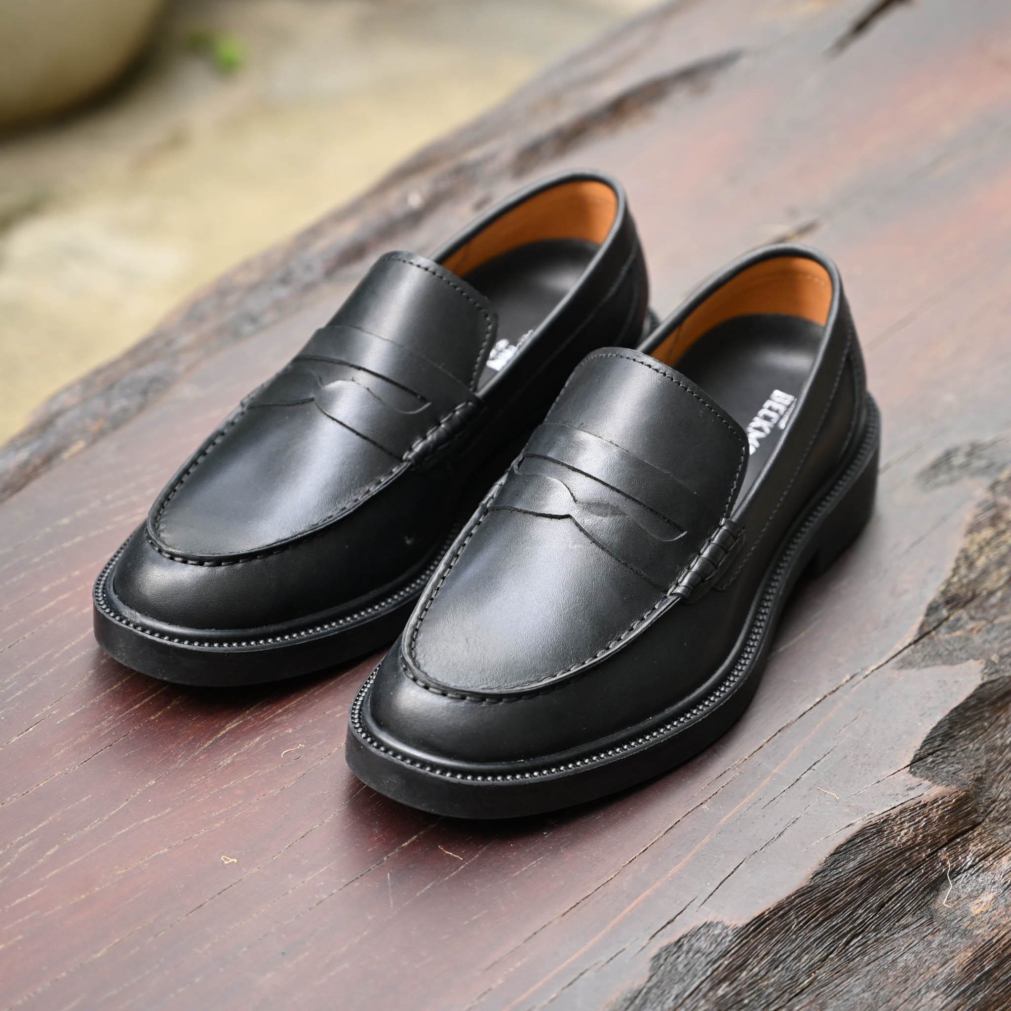 Giày Beckman Penny Loafer - Đen Patina 23