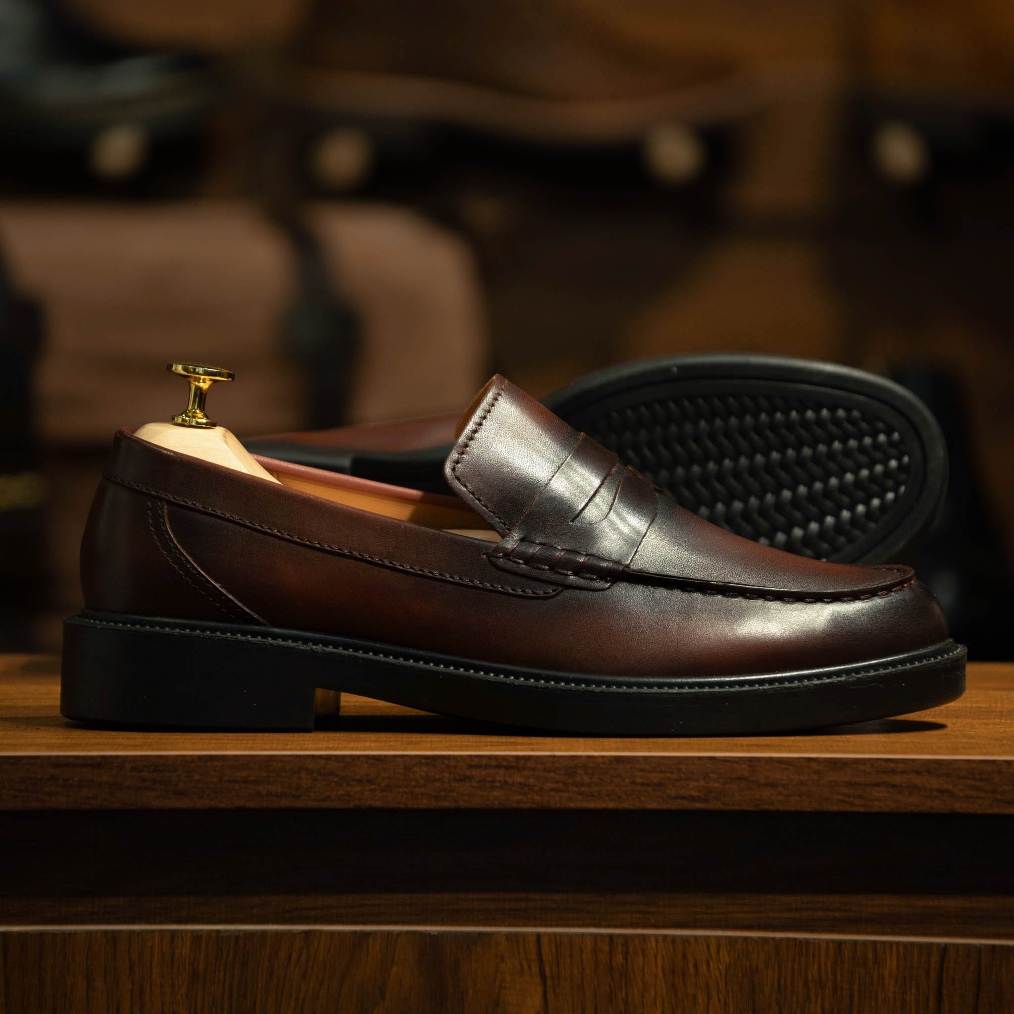 Giày Beckman Penny Loafer - Nâu Patina 11